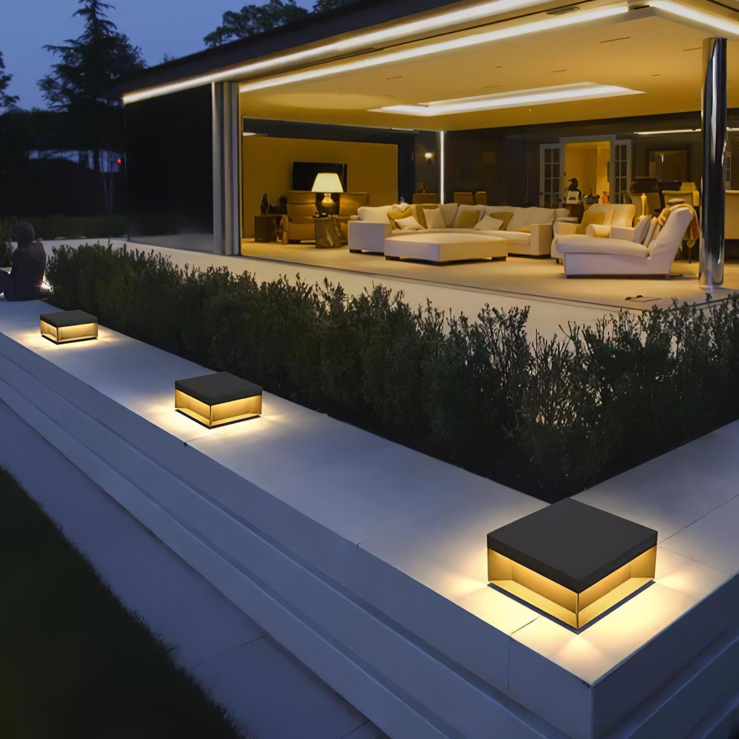 Black Box Outdoor Lantern Post