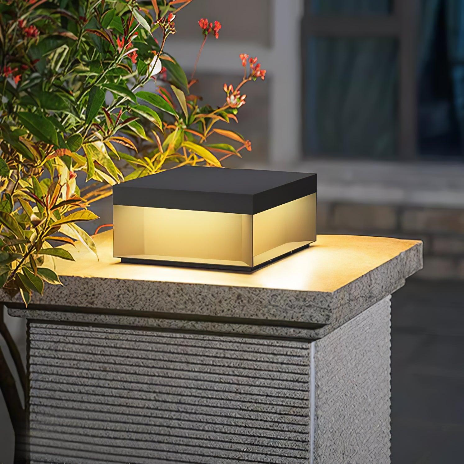 Black Box Outdoor Lantern Post