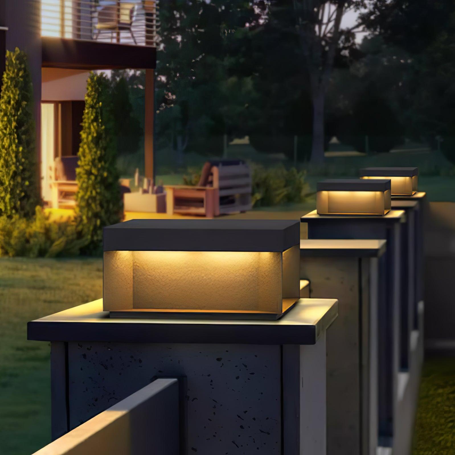 Black Box Outdoor Lantern Post