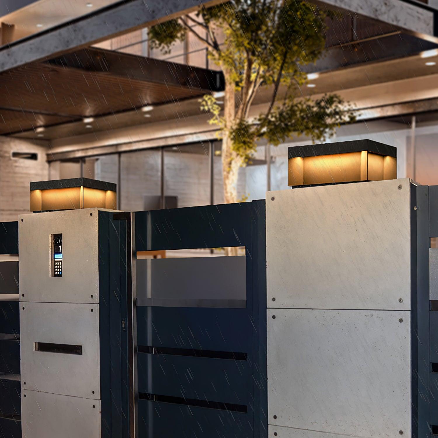 Black Box Outdoor Lantern Post