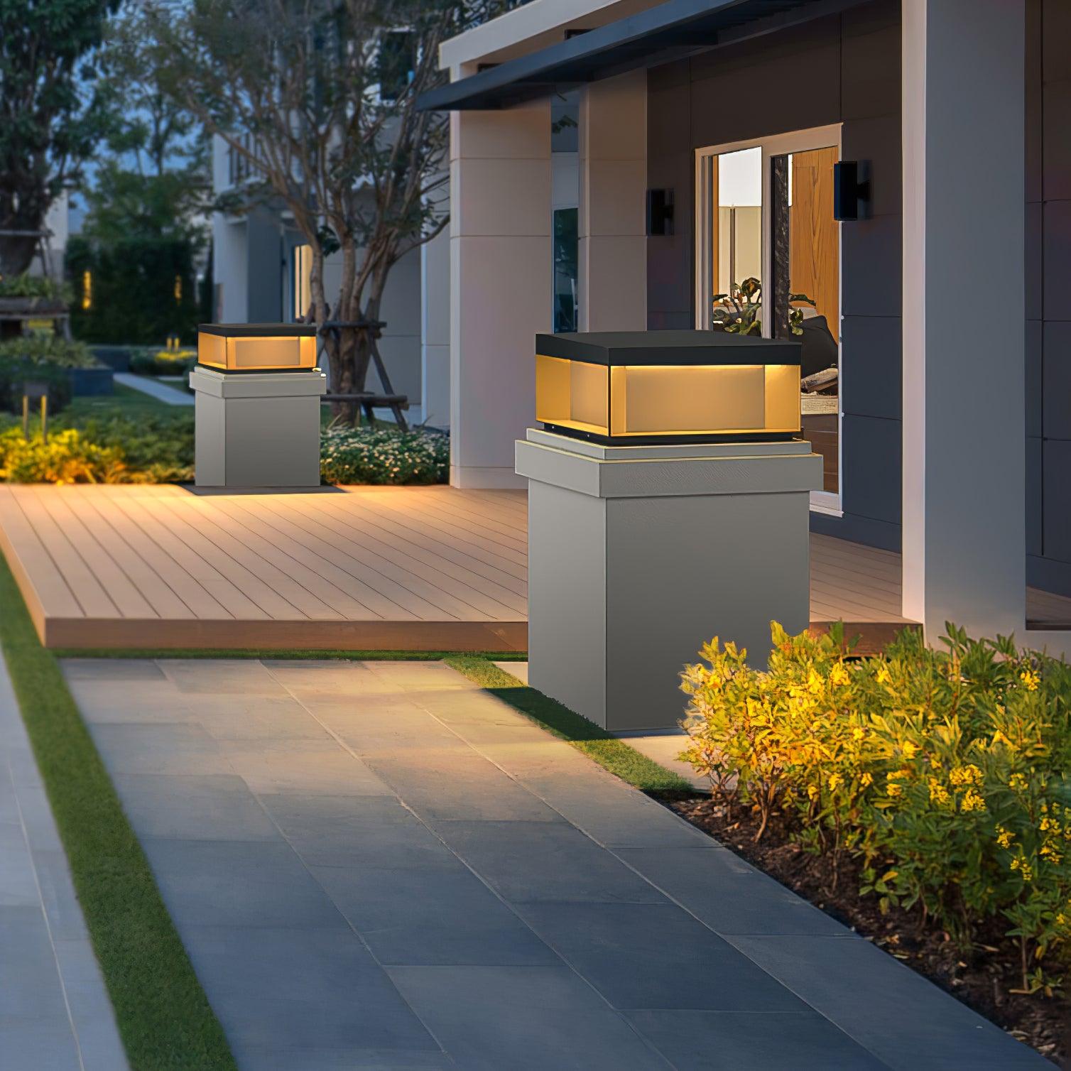 Black Box Outdoor Lantern Post