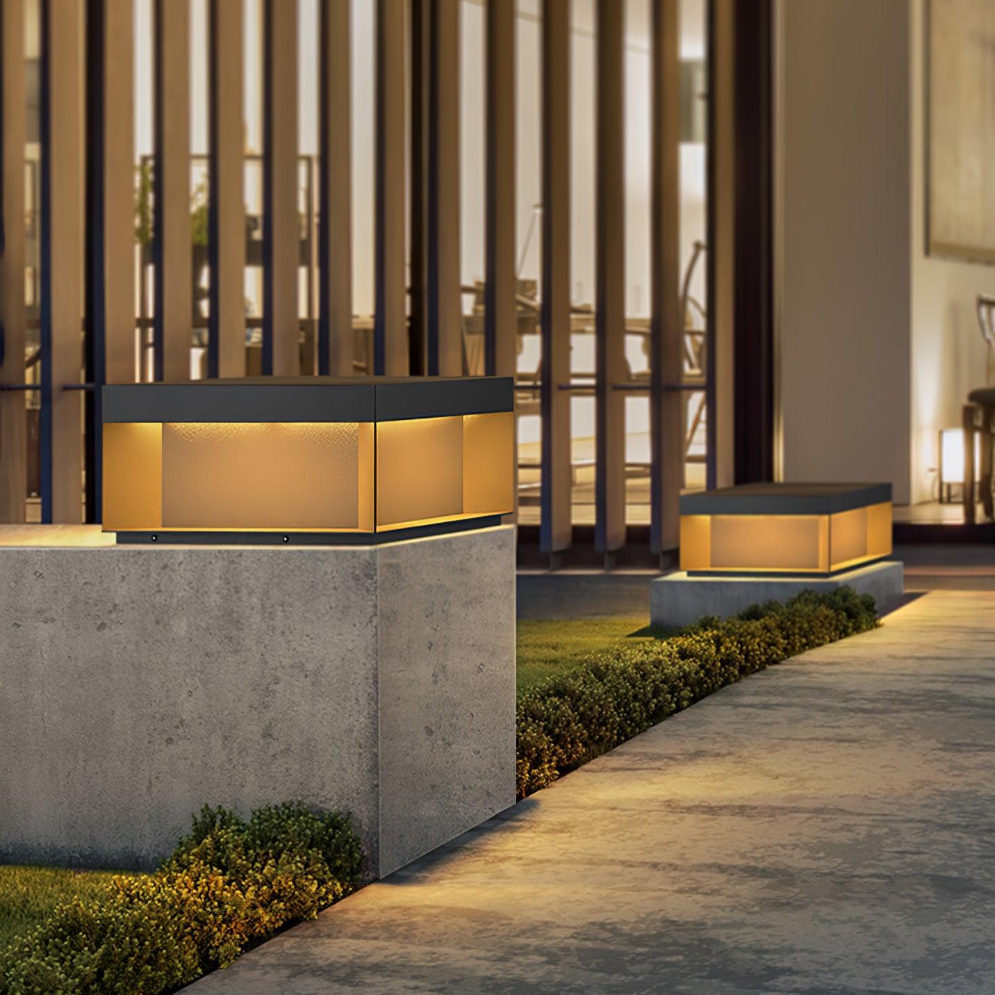 Black Box Outdoor Lantern Post