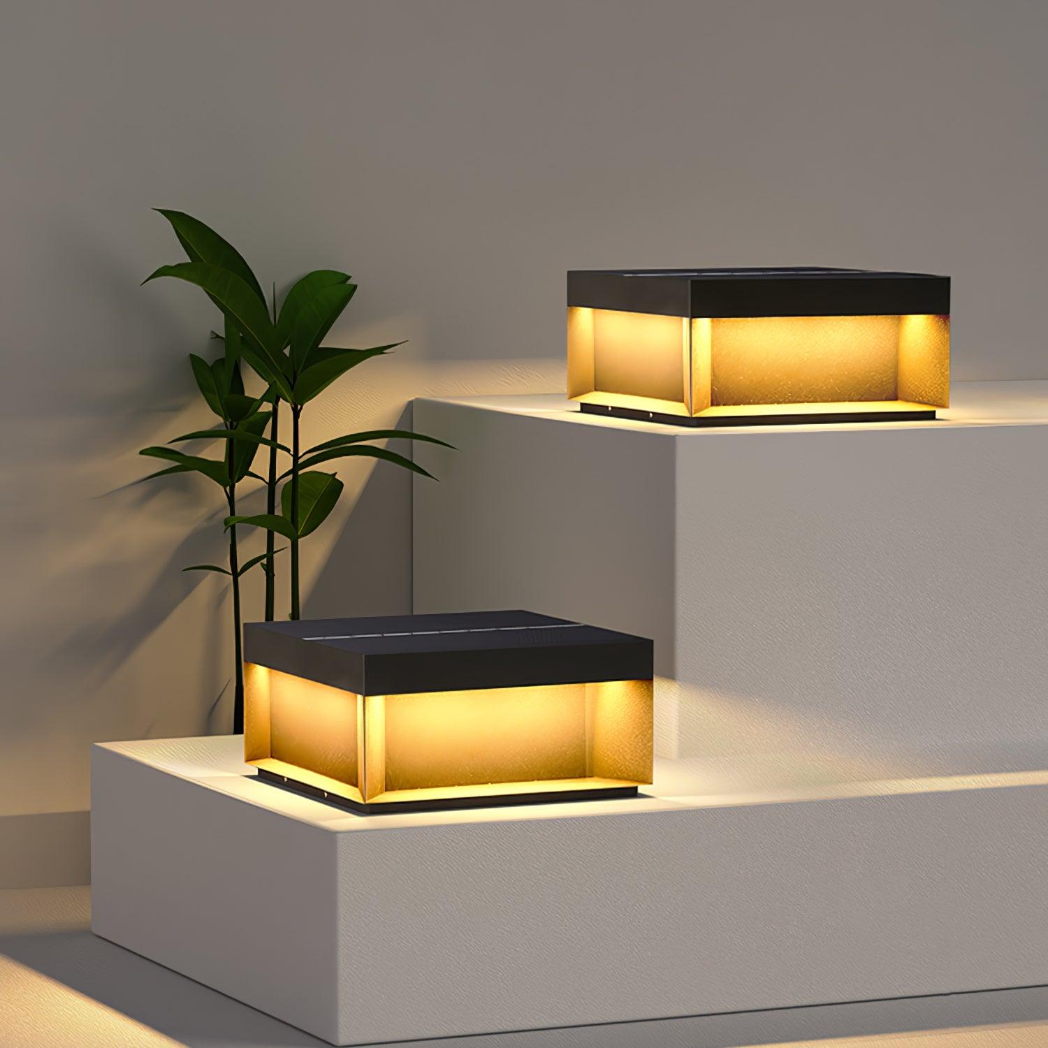 Black Box Outdoor Lantern Post