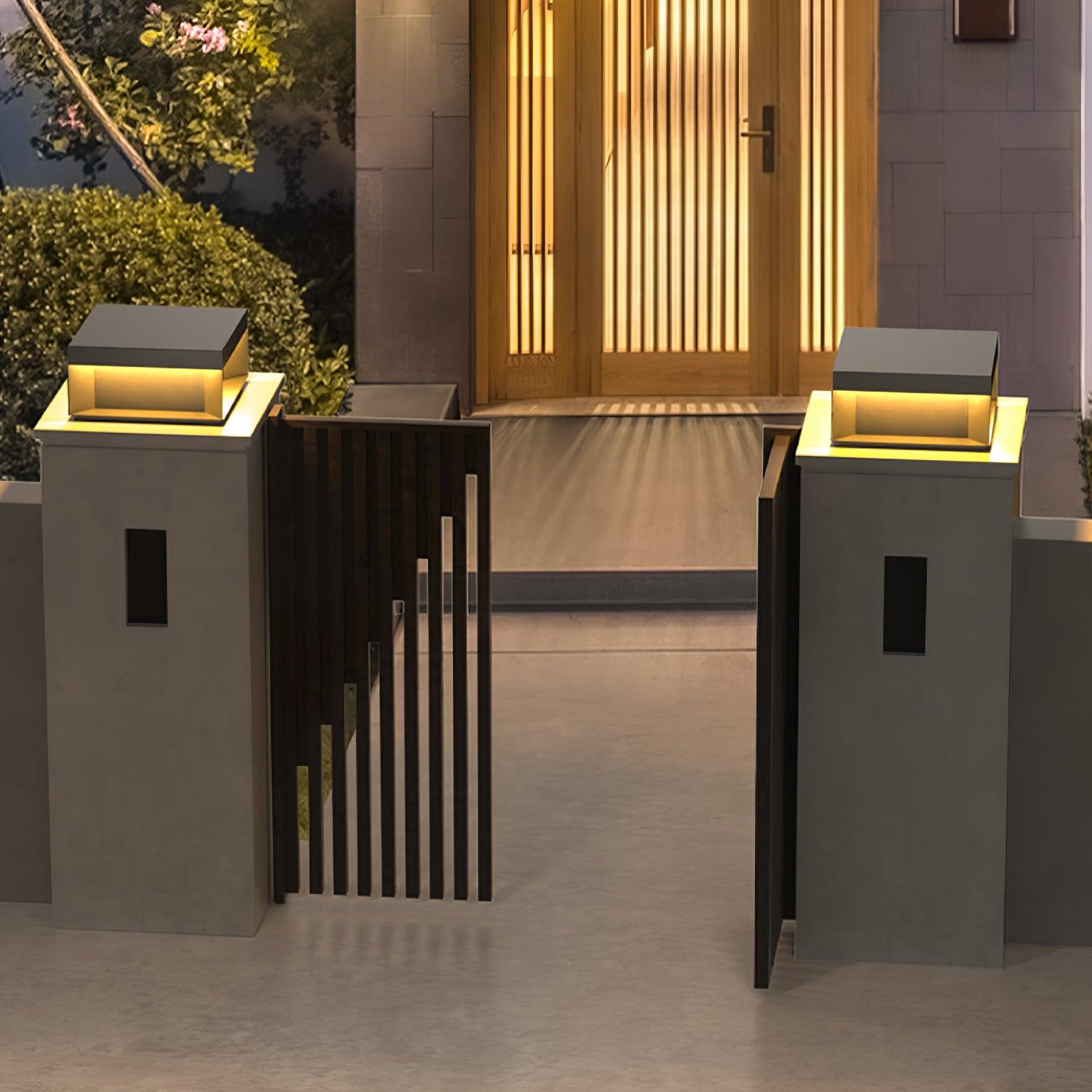 Black Box Outdoor Lantern Post