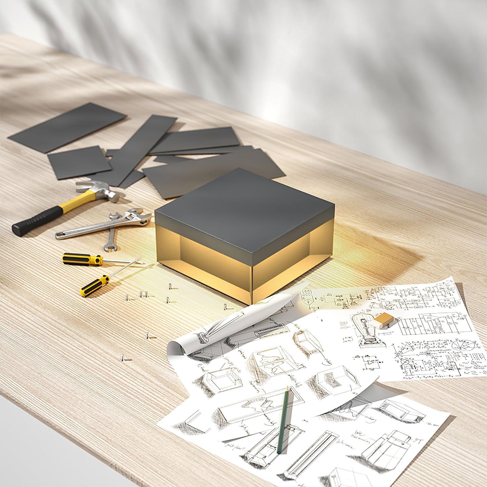 Black Box Outdoor Lantern Post