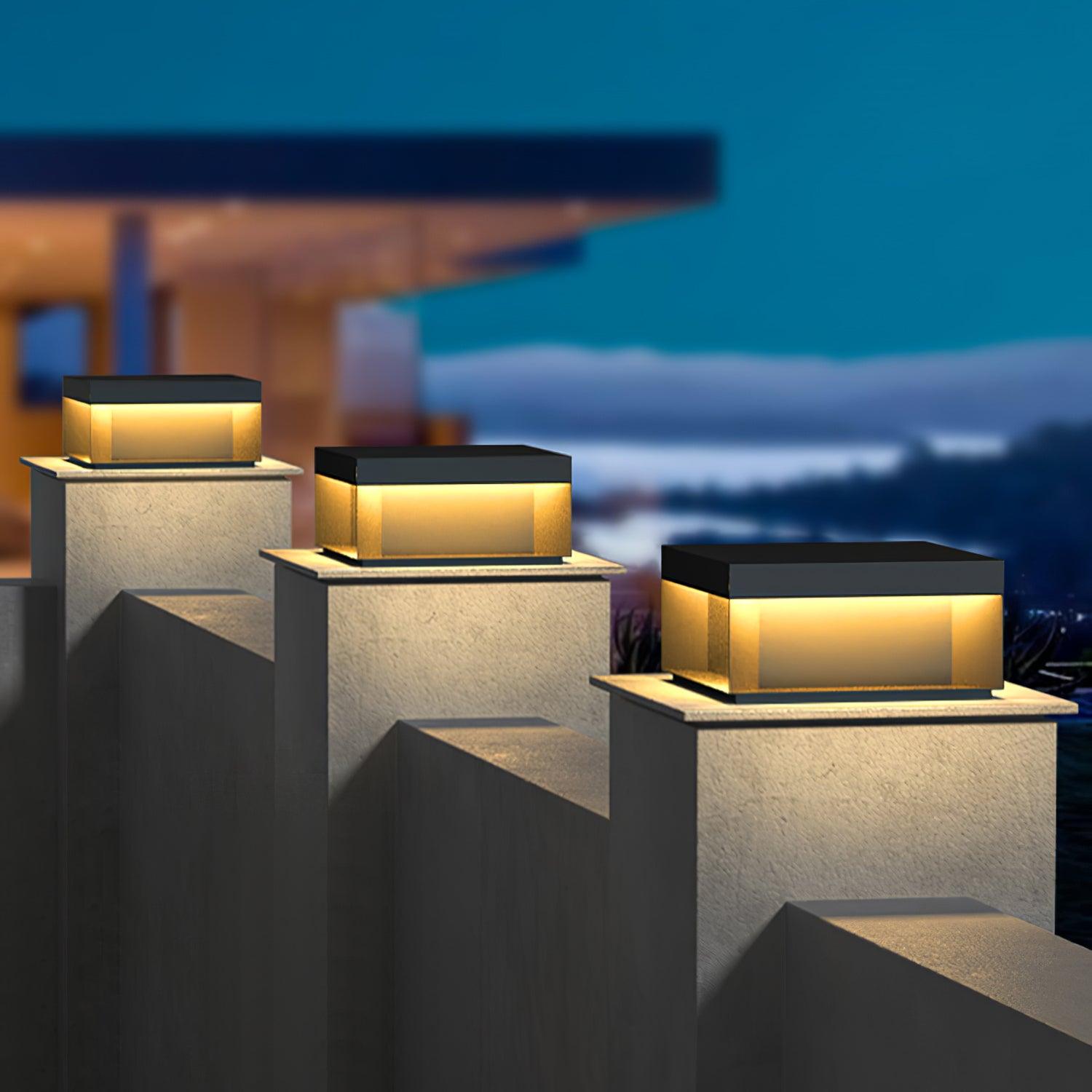 Black Box Outdoor Lantern Post