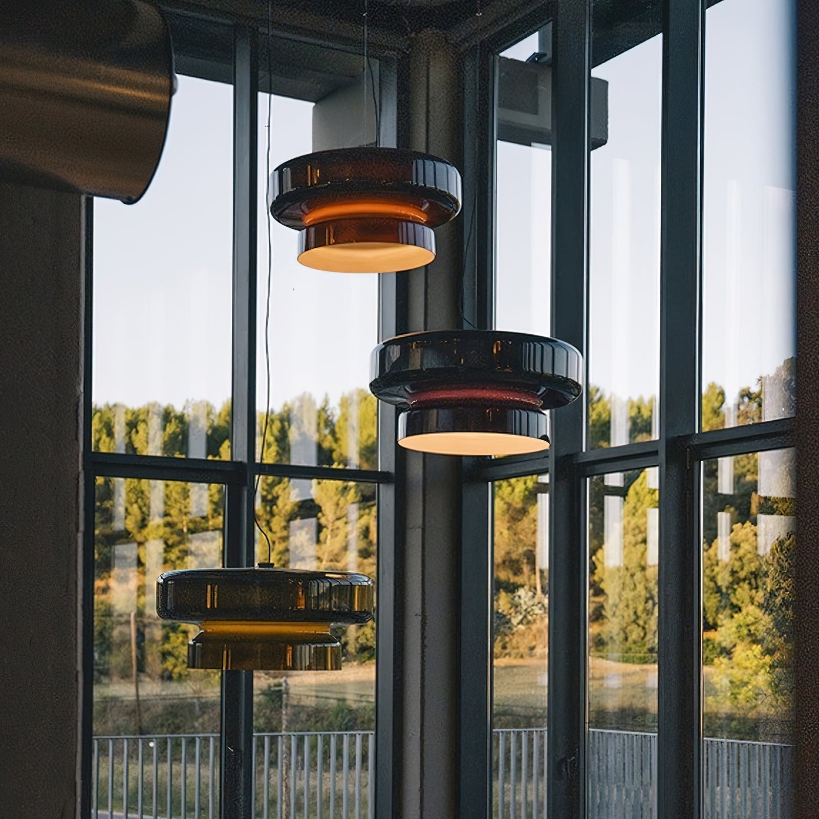 Bohemia Pendant Lamp | Blown Glass LED Light | Adjustable Suspension | Modern Organic Design for Home & Office