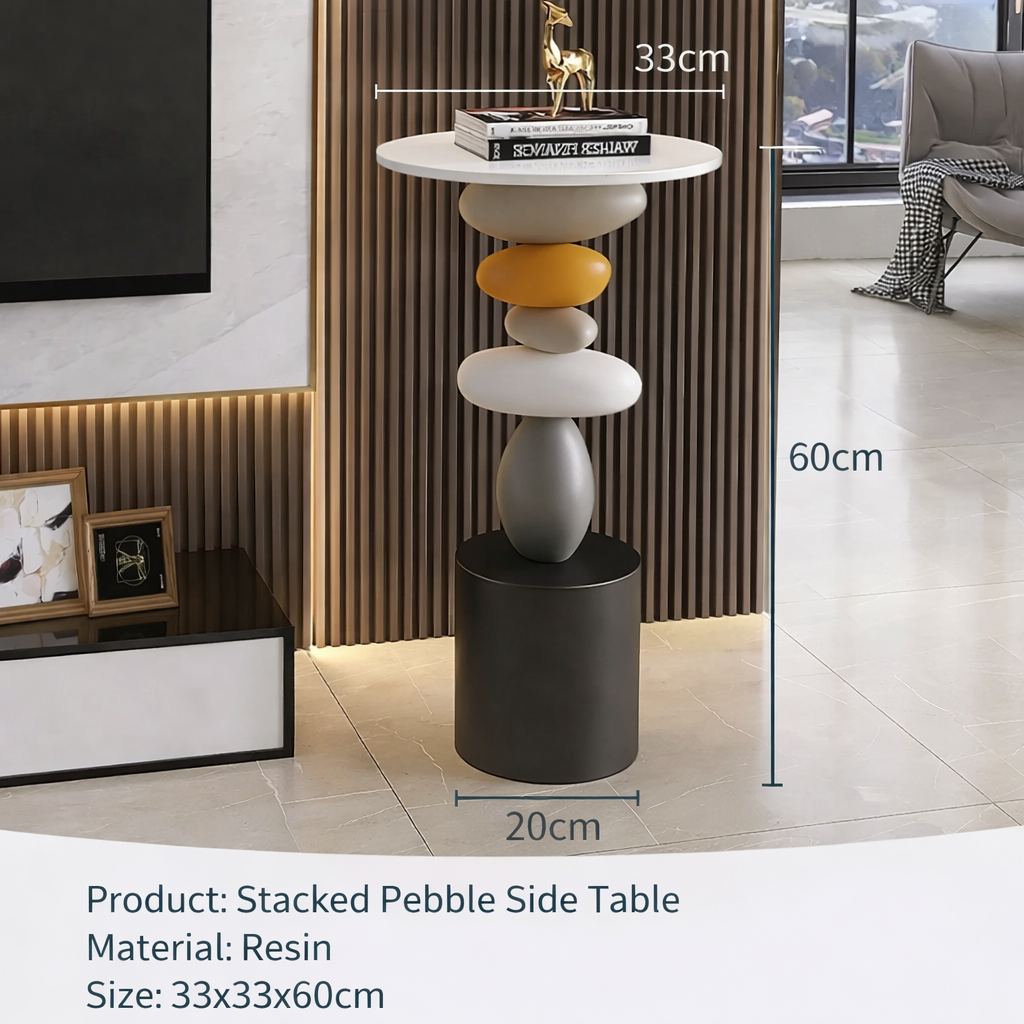 Veltrano Foldable Round Side Table | Modern Living Room Accent Table | Compact Coffee Table