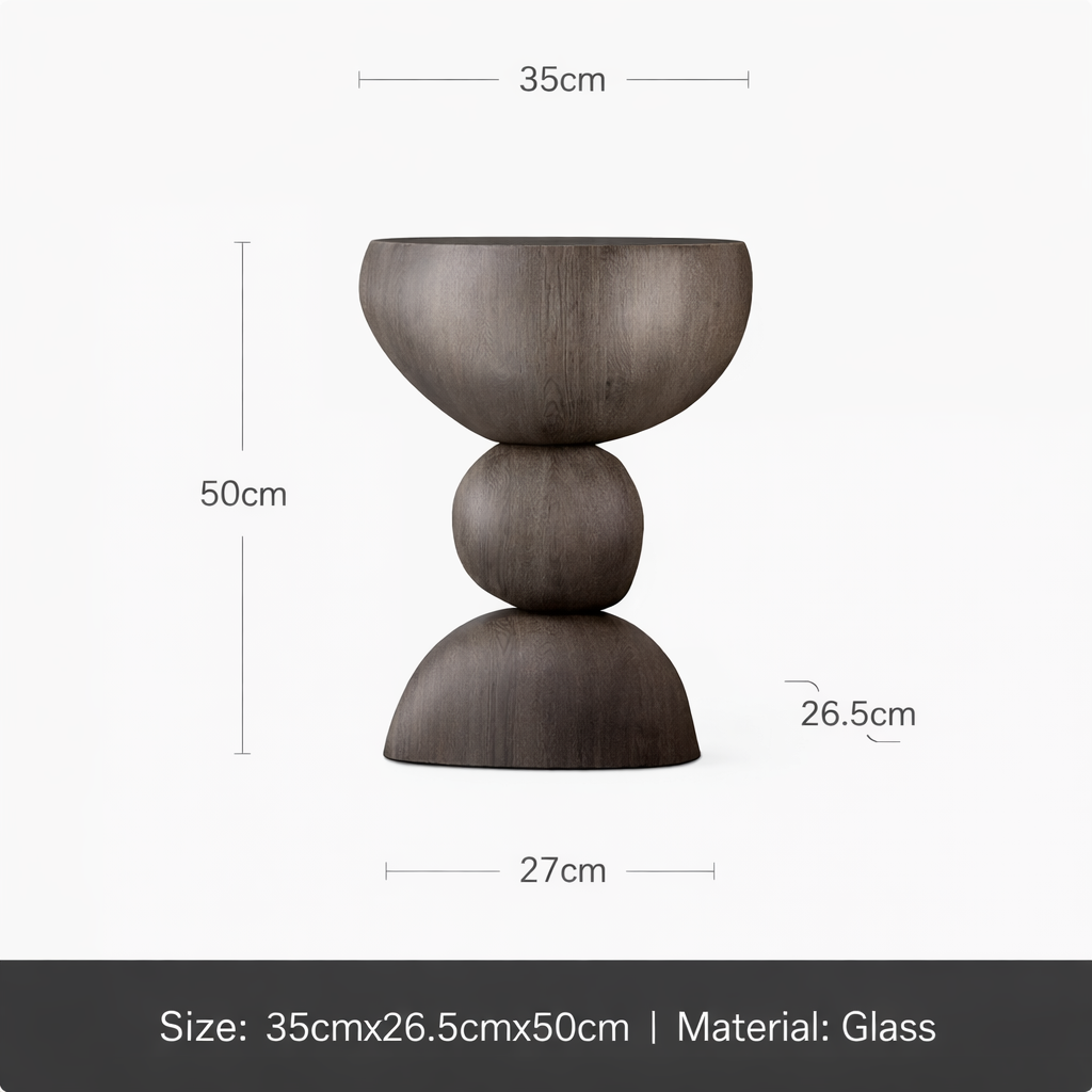 Zerania Imitation Stone Side Table | Modern Coffee Table | Minimalist Accent Corner Table