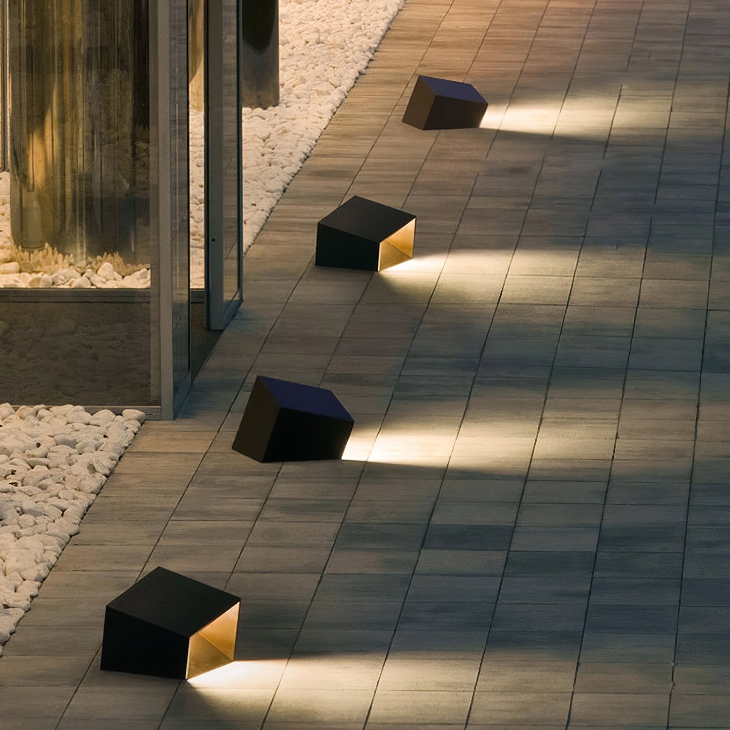 Cube Garden Solar Outdoor Light Compact Design | Integrated LED | Stainless Steel | IP65 Waterproof Patio & Lawn Lighting