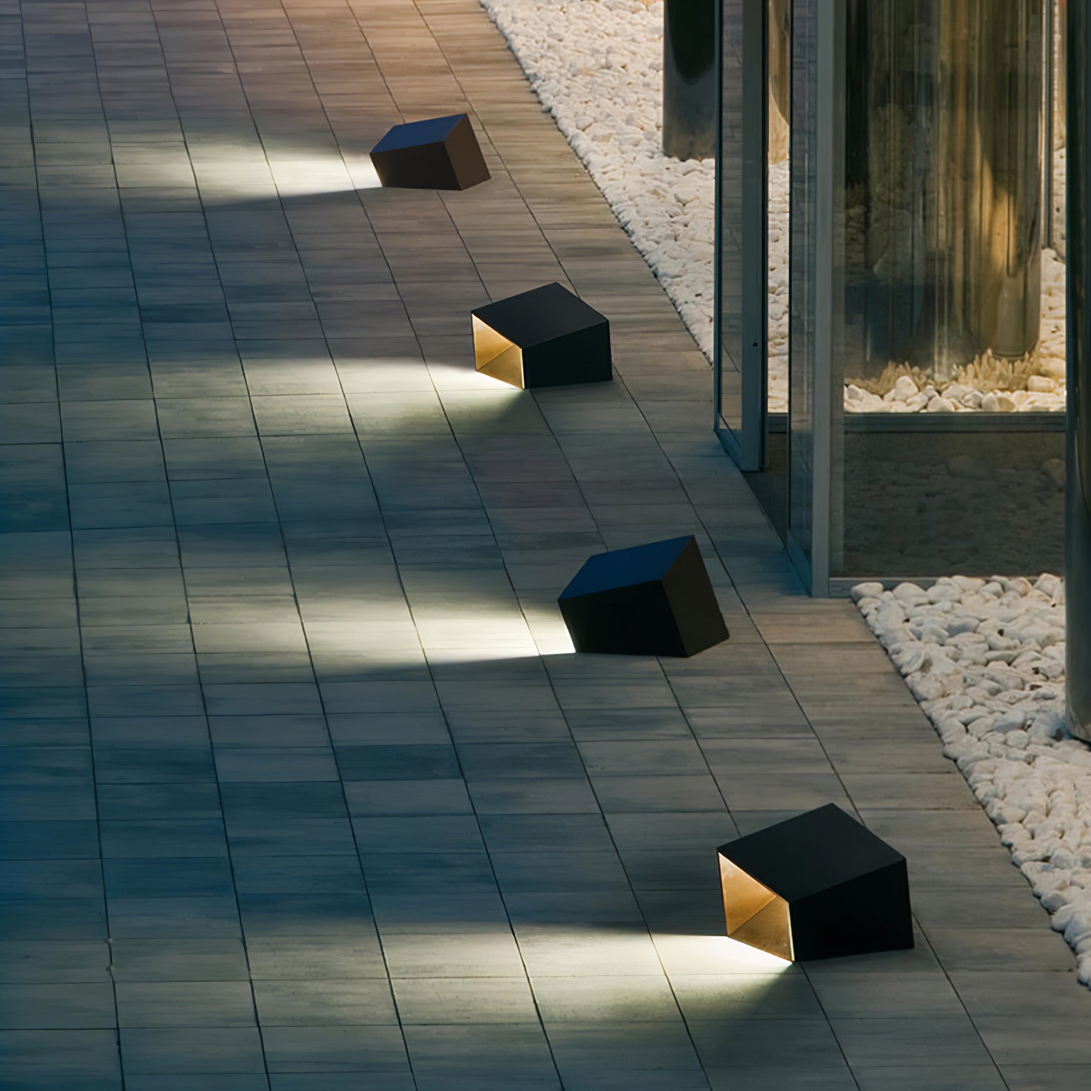 Cube Garden Solar Outdoor Light Compact Design | Integrated LED | Stainless Steel | IP65 Waterproof Patio & Lawn Lighting
