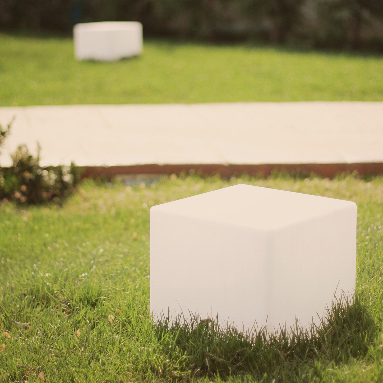 Cubic Garden Light Modern Cube Design | Rechargeable LED | USB & Solar Powered | Indoor & Outdoor Lighting