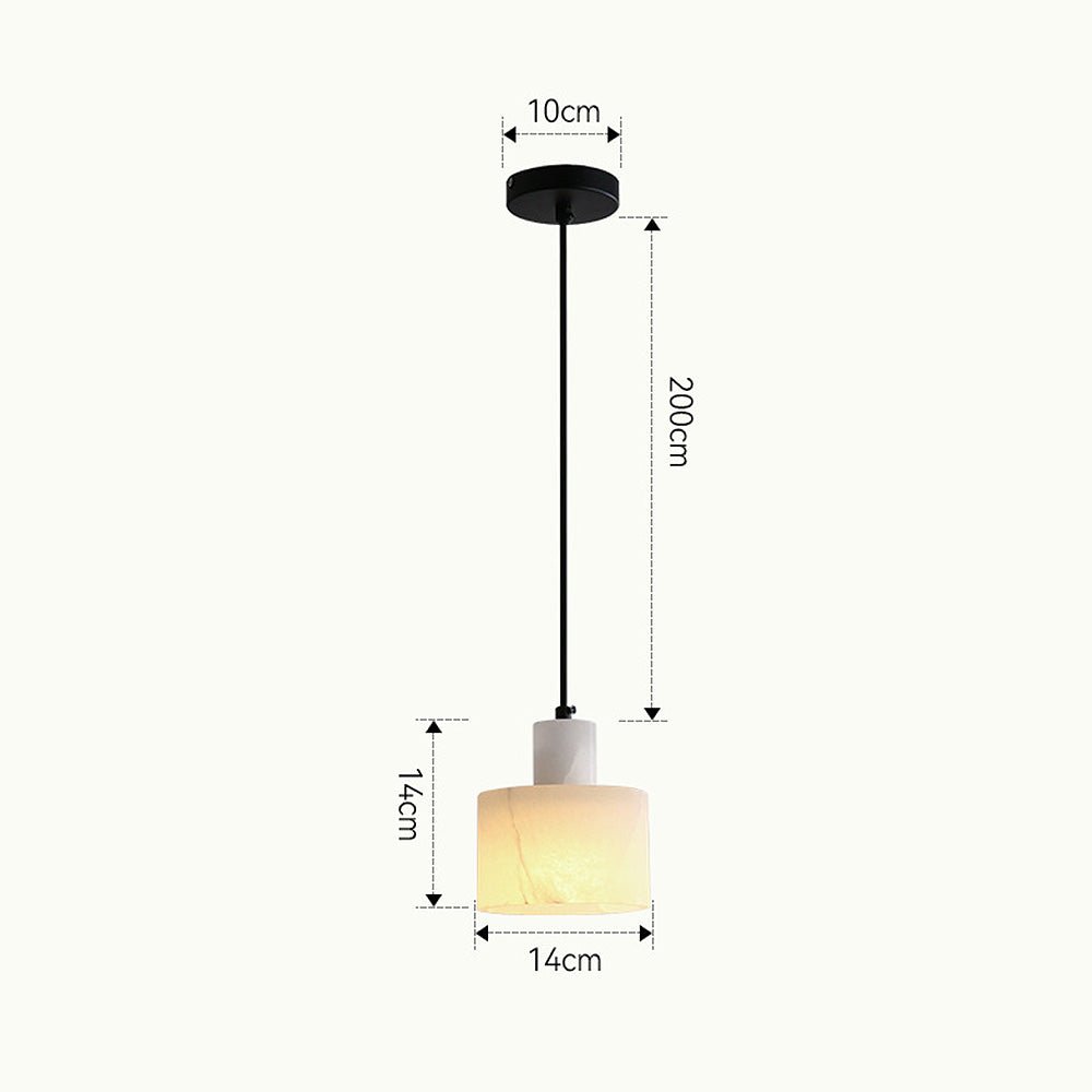 Scandinavian Simple Pendant Lamp in White Marble