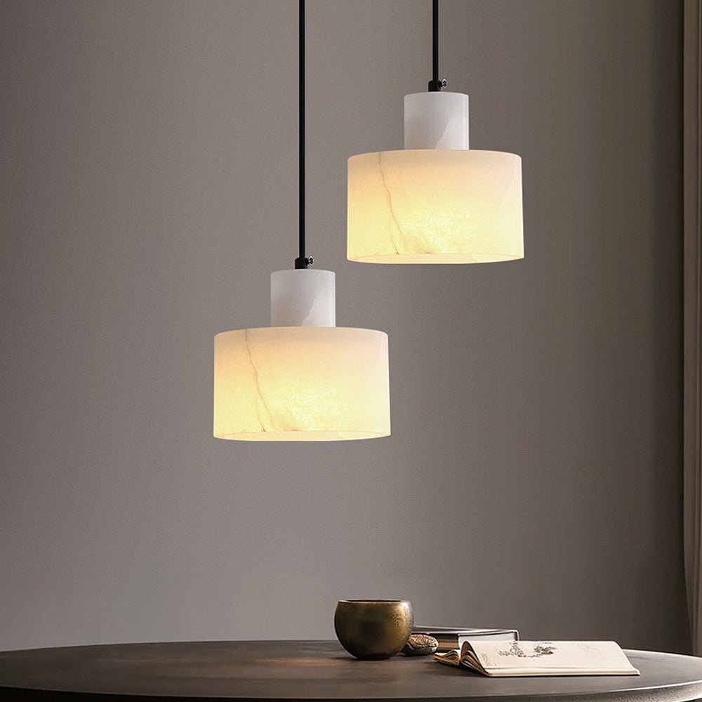 Scandinavian Simple Pendant Lamp in White Marble