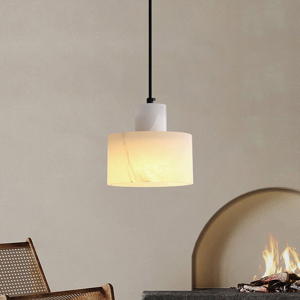 Scandinavian Simple Pendant Lamp in White Marble