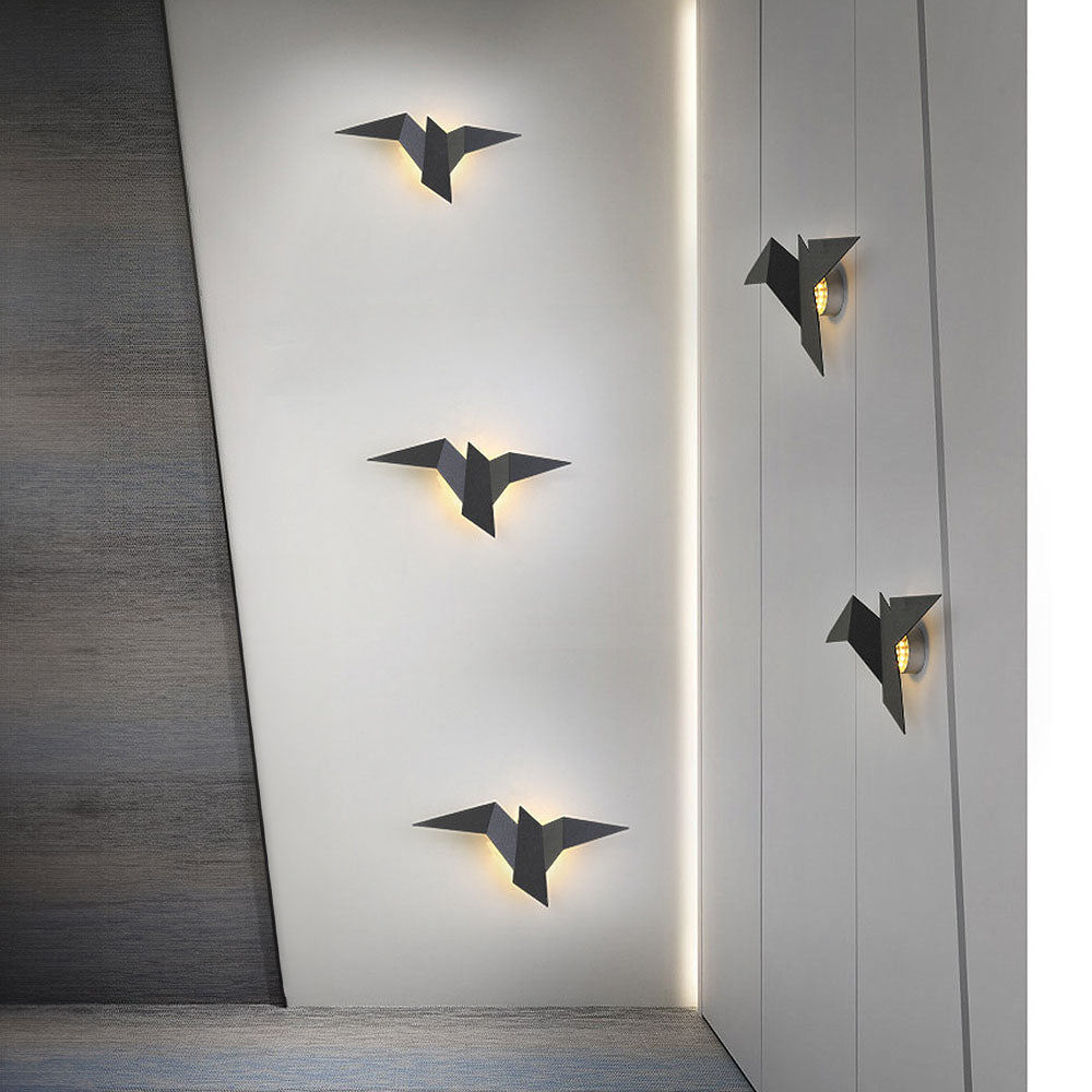 Creative Iron Bird Shape Wall Lamp