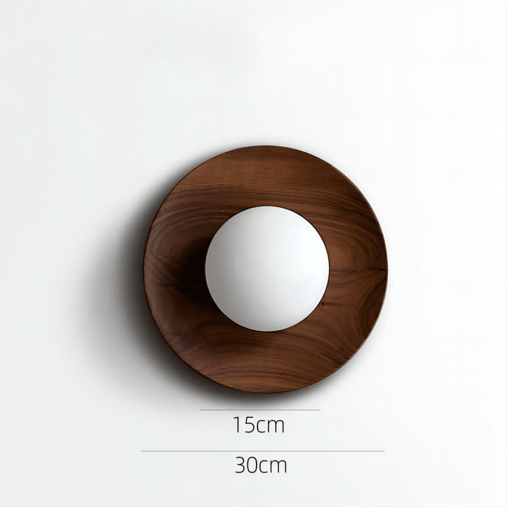 Natural Wood White Wall Lamp Minimalist Wall Light | Glass Shade | G9 Fixture | Modern Scandinavian Indoor Lighting