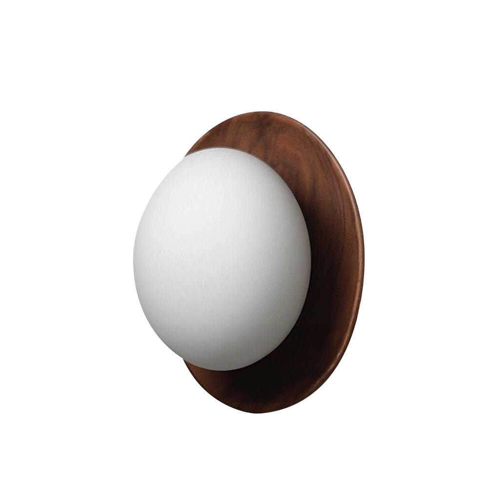 Natural Wood White Wall Lamp Minimalist Wall Light | Glass Shade | G9 Fixture | Modern Scandinavian Indoor Lighting