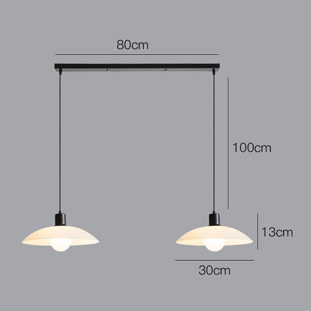 Minimalist Hanging Lamp of White Layered Glass