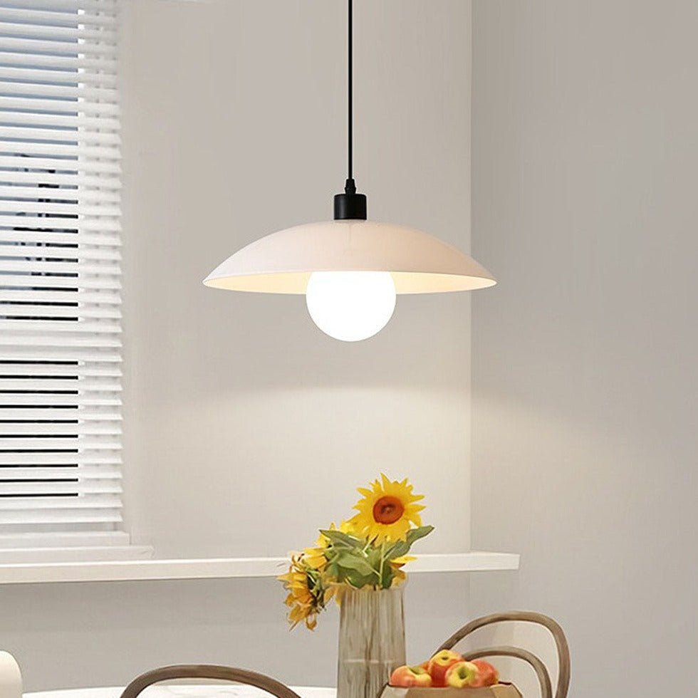 Minimalist Hanging Lamp of White Layered Glass
