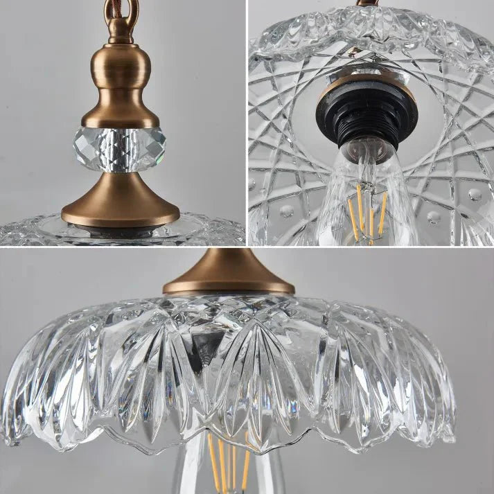 Mid Century Glass Pendant Light Kitchen Island | Mini Retro Ceiling Lamp | Iron Frame | E26 E27 Bulb | Modern Vintage Lighting