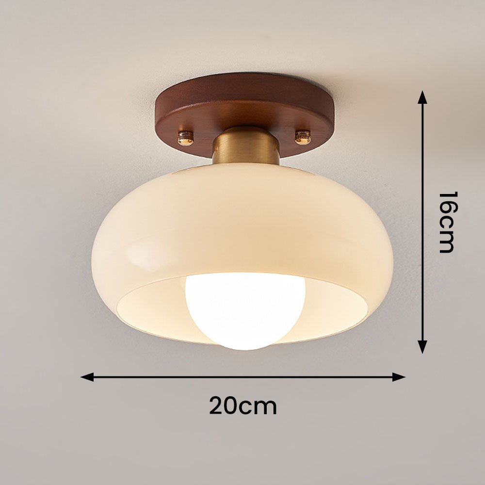 Vintage White Small Hallway Ceiling Lamp