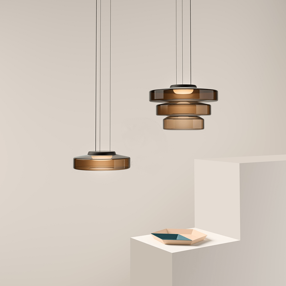 Glass Pendant Lamps in Bauhaus Style
