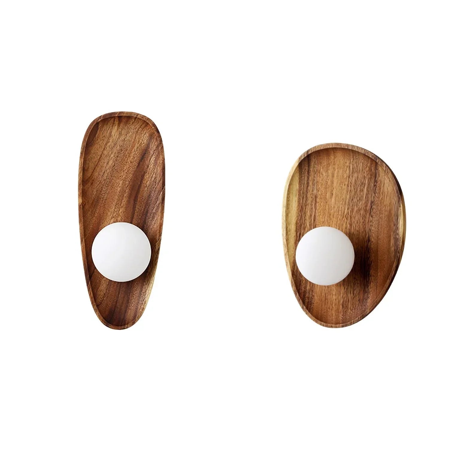 Natural Wooden Wall Lamp Modern Minimalist Wall Light | LED Indoor Lighting | Rustic Scandinavian Design | On/Off Switch
