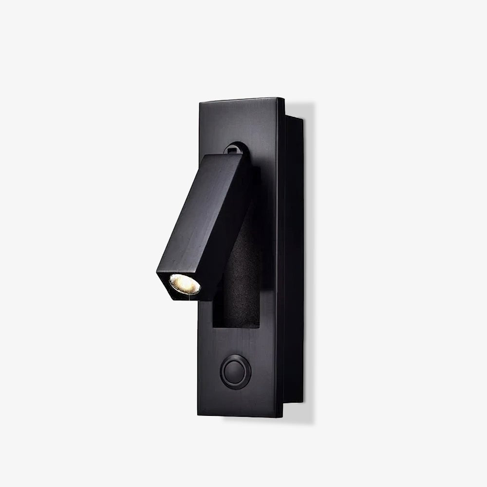 Minimalist Embedded Bedside Wall Sconce | Aluminum & Metal | Integrated 3000K LED | Adjustable Warm Light | Bedroom Accent