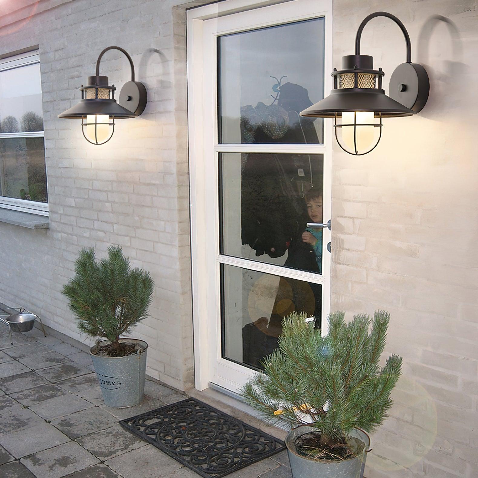 Felix Outdoor Wall Lamp Industrial Garden Light | Metal Glass Design | IP65 Waterproof | E26/E27 LED Edison Compatible