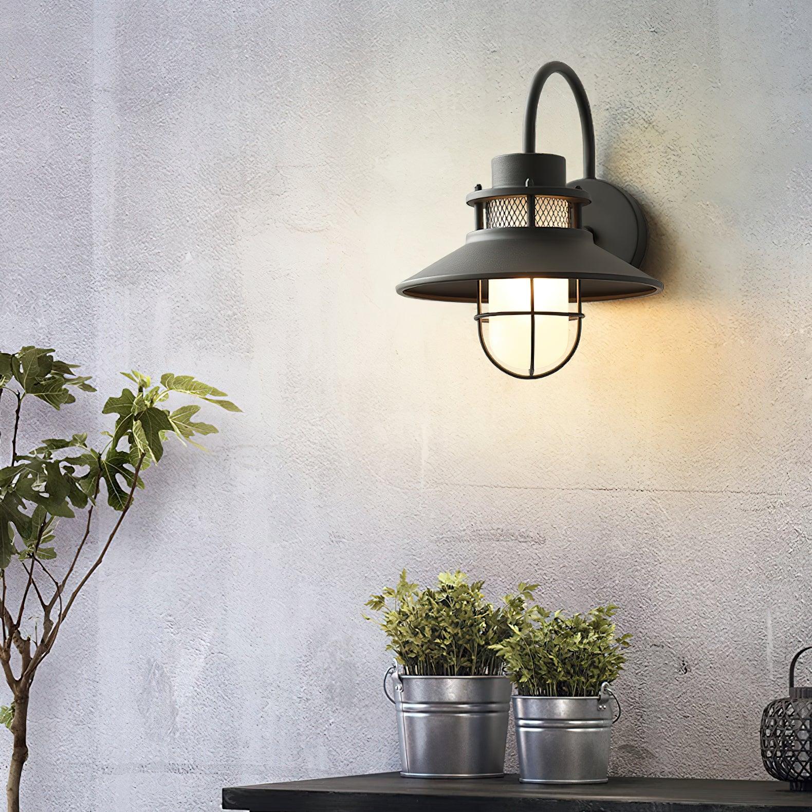 Felix Outdoor Wall Lamp Industrial Garden Light | Metal Glass Design | IP65 Waterproof | E26/E27 LED Edison Compatible