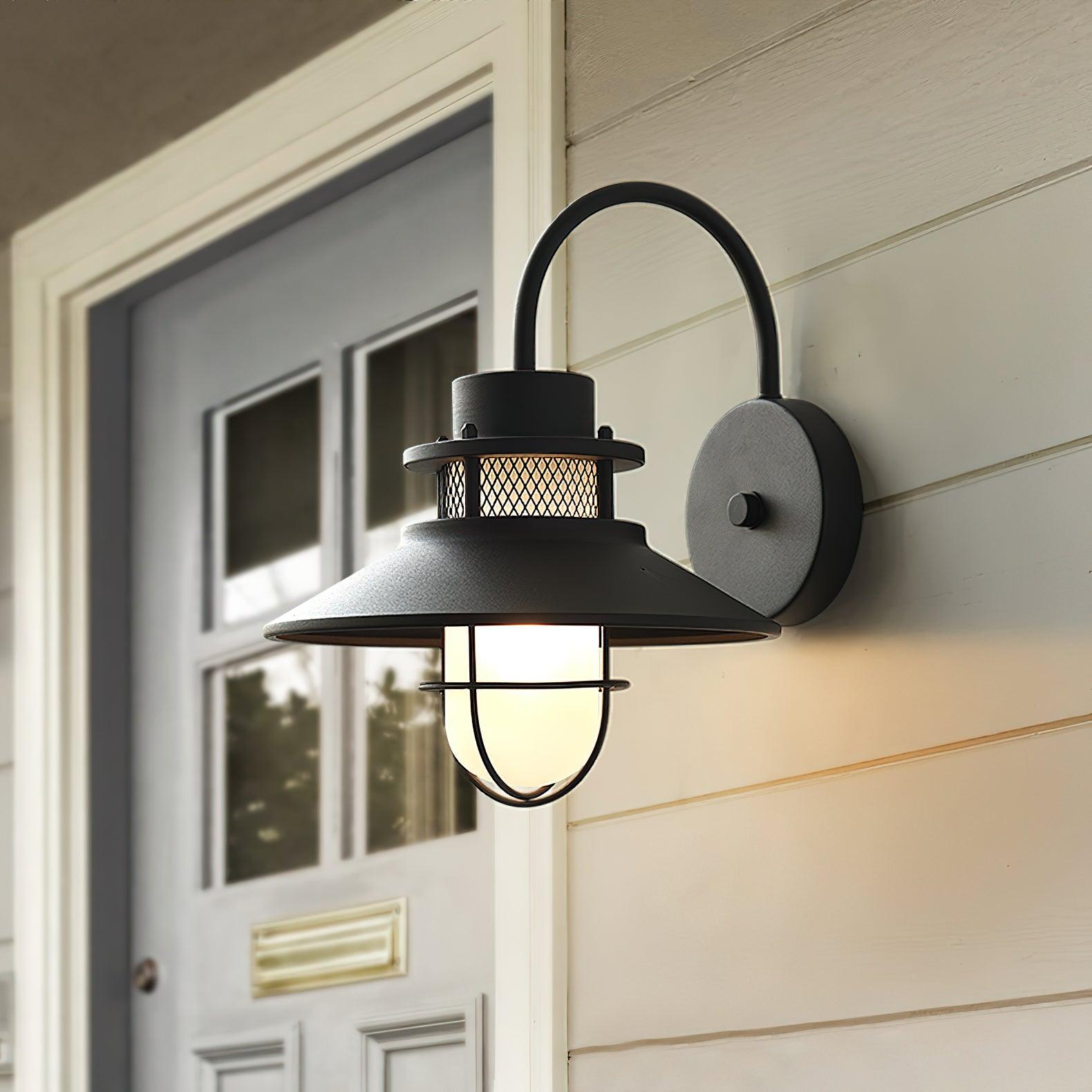 Felix Outdoor Wall Lamp Industrial Garden Light | Metal Glass Design | IP65 Waterproof | E26/E27 LED Edison Compatible