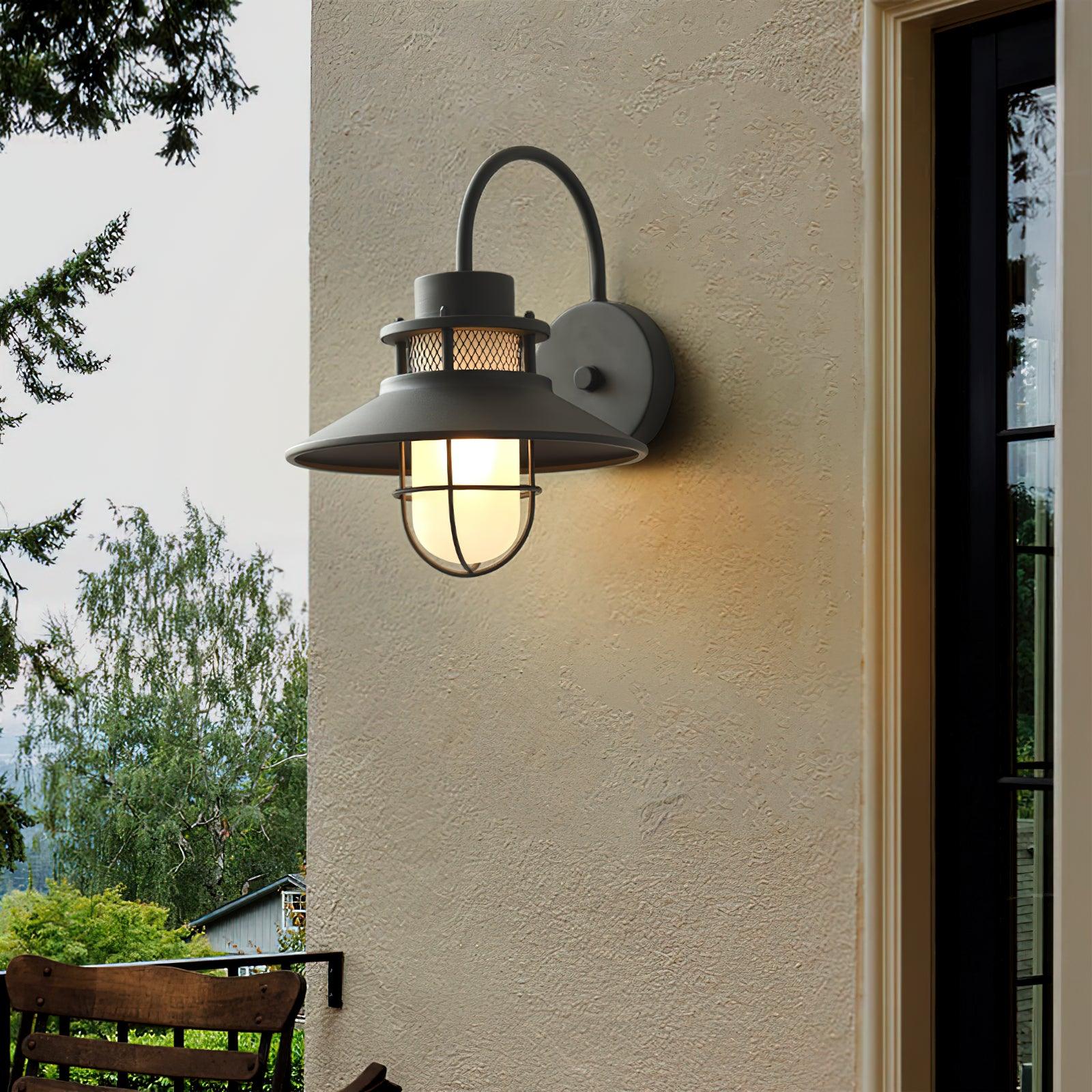 Felix Outdoor Wall Lamp Industrial Garden Light | Metal Glass Design | IP65 Waterproof | E26/E27 LED Edison Compatible