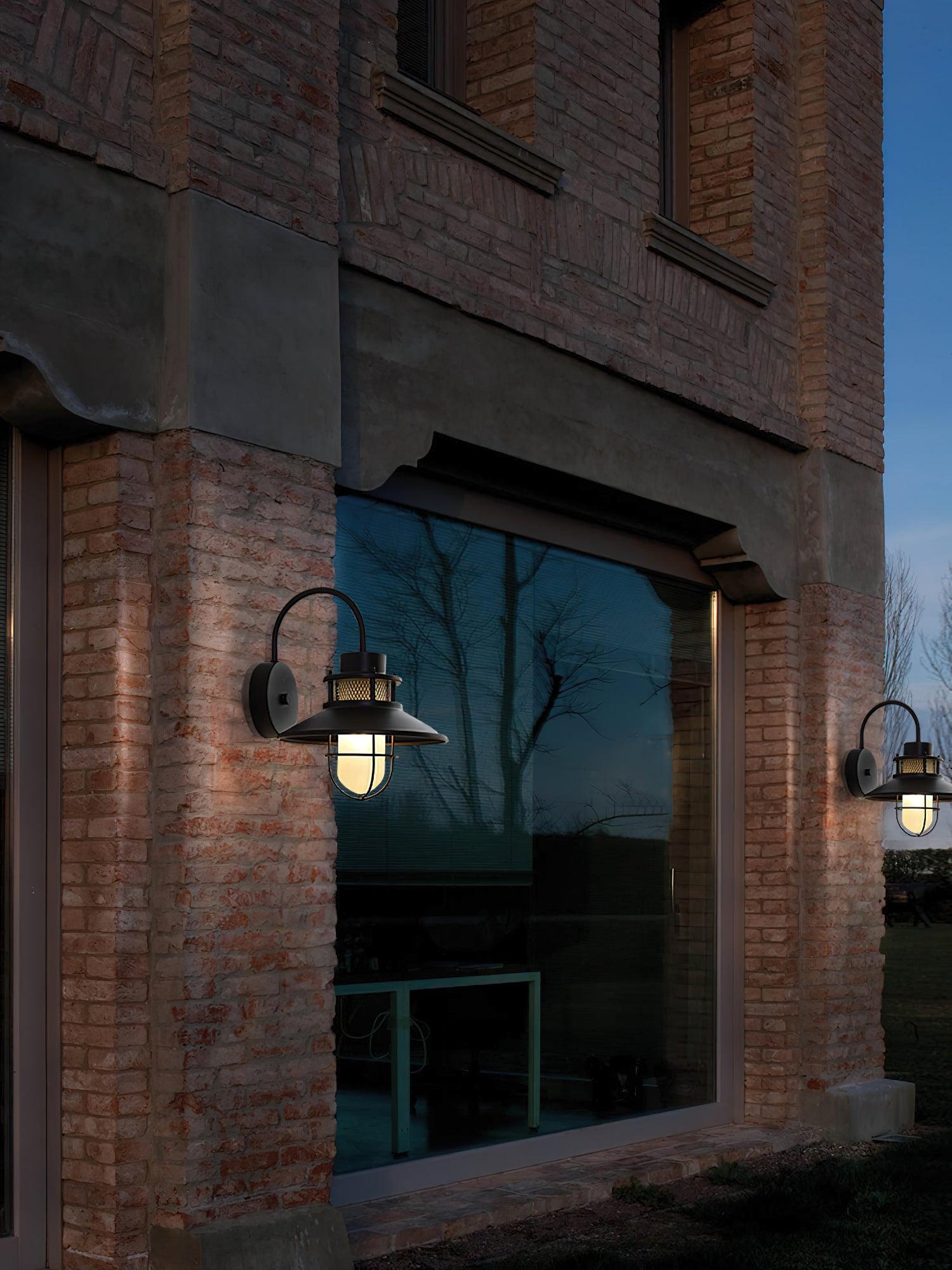 Felix Outdoor Wall Lamp Industrial Garden Light | Metal Glass Design | IP65 Waterproof | E26/E27 LED Edison Compatible