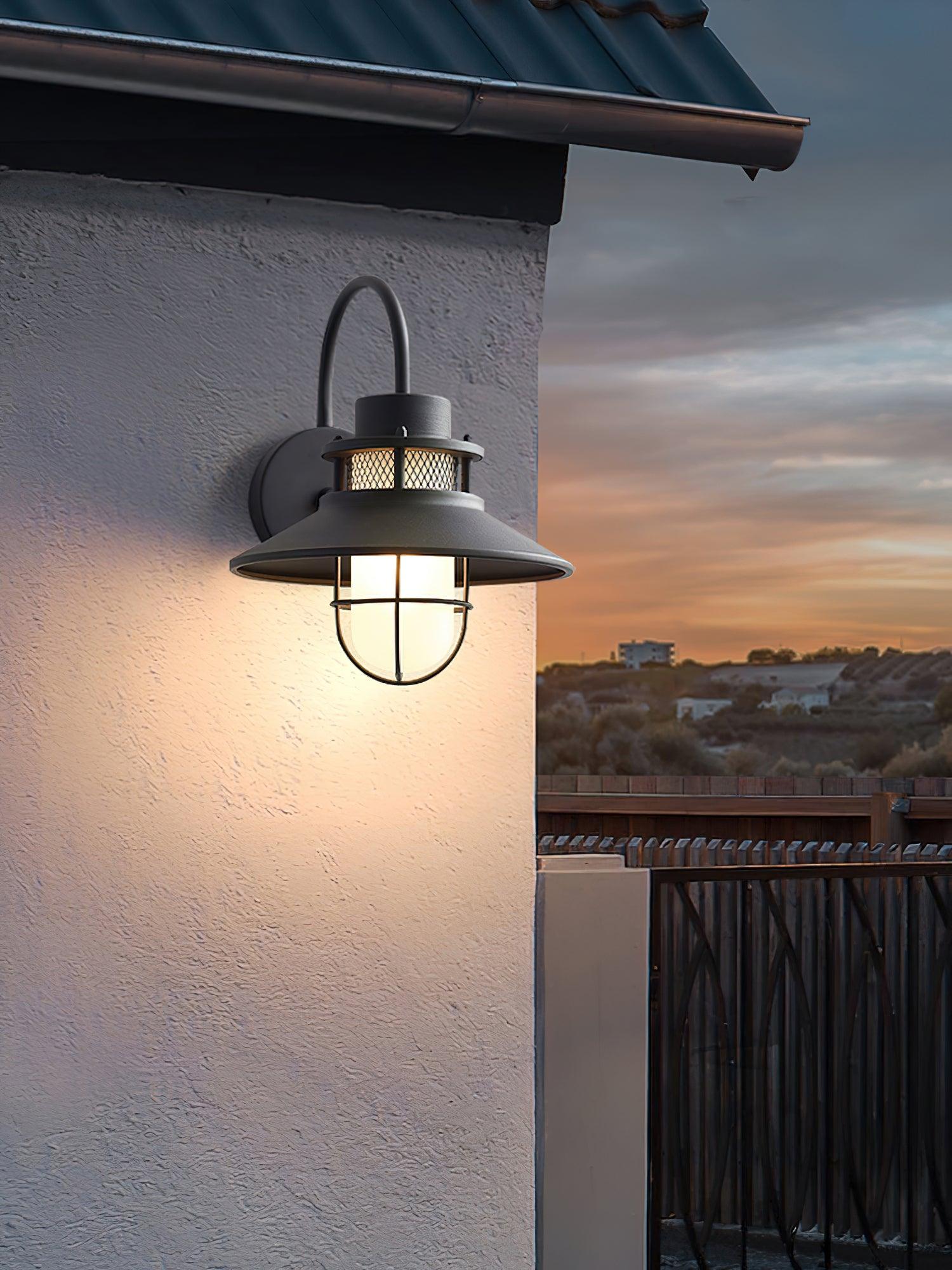 Felix Outdoor Wall Lamp Industrial Garden Light | Metal Glass Design | IP65 Waterproof | E26/E27 LED Edison Compatible