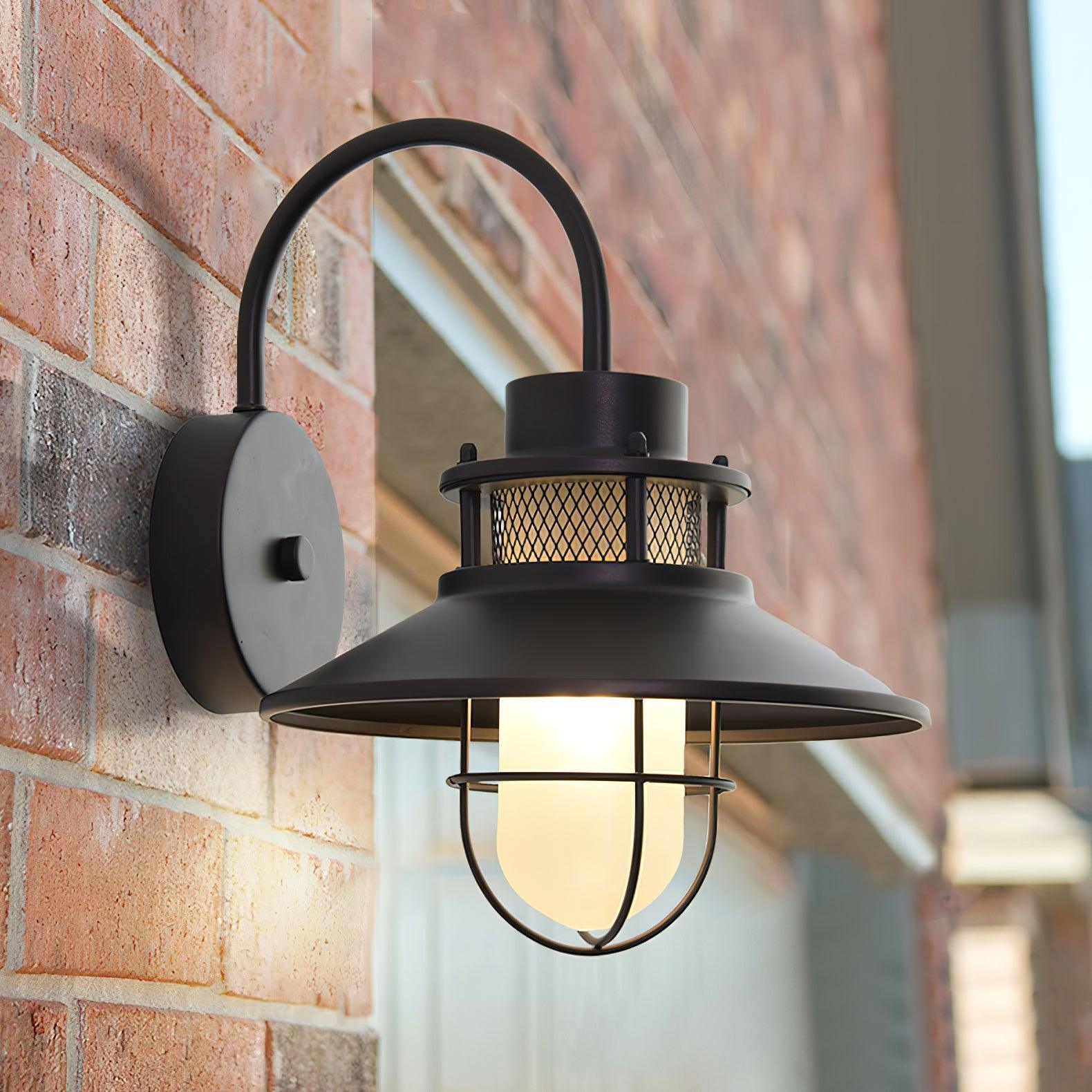 Felix Outdoor Wall Lamp Industrial Garden Light | Metal Glass Design | IP65 Waterproof | E26/E27 LED Edison Compatible