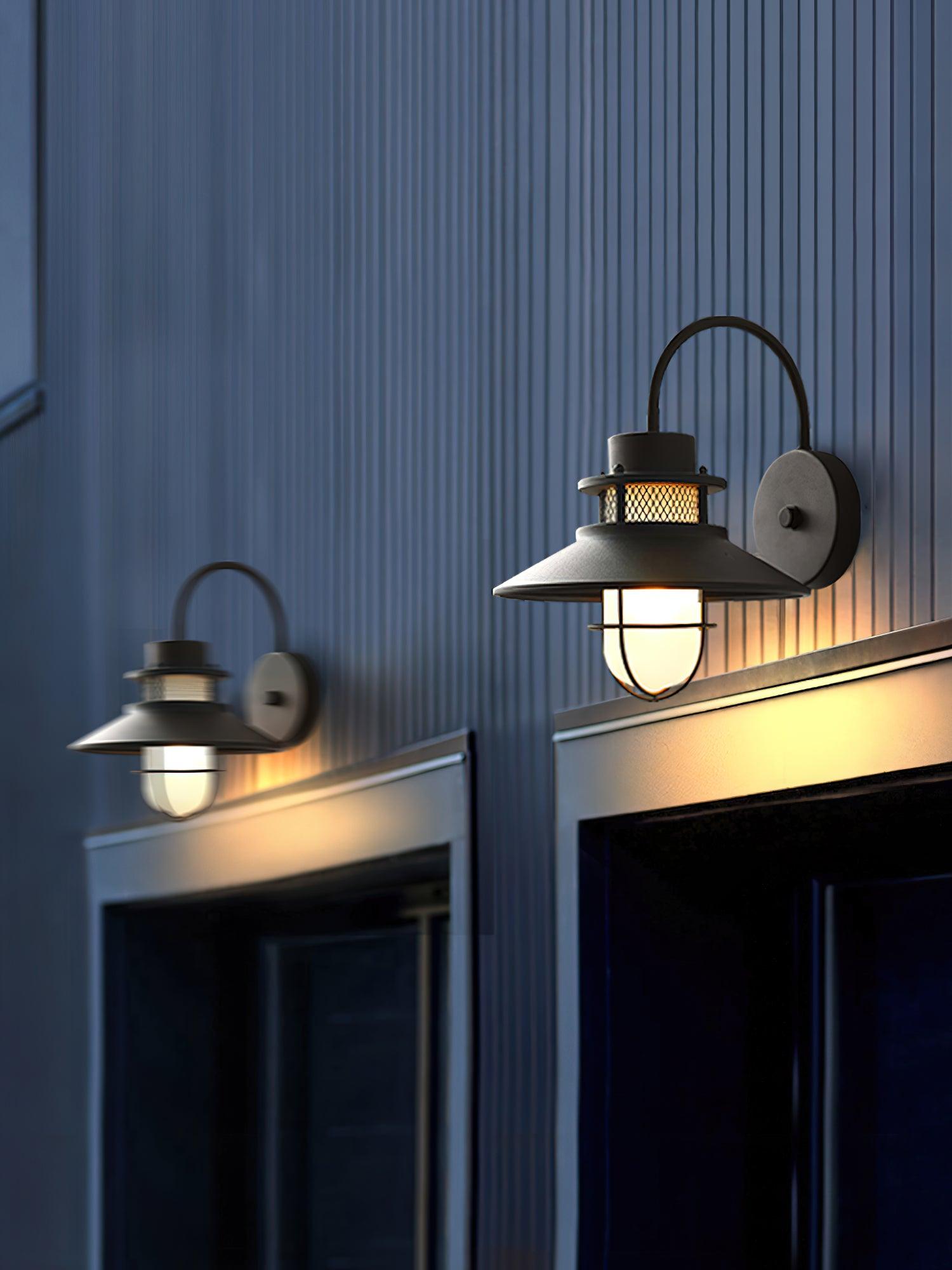 Felix Outdoor Wall Lamp Industrial Garden Light | Metal Glass Design | IP65 Waterproof | E26/E27 LED Edison Compatible