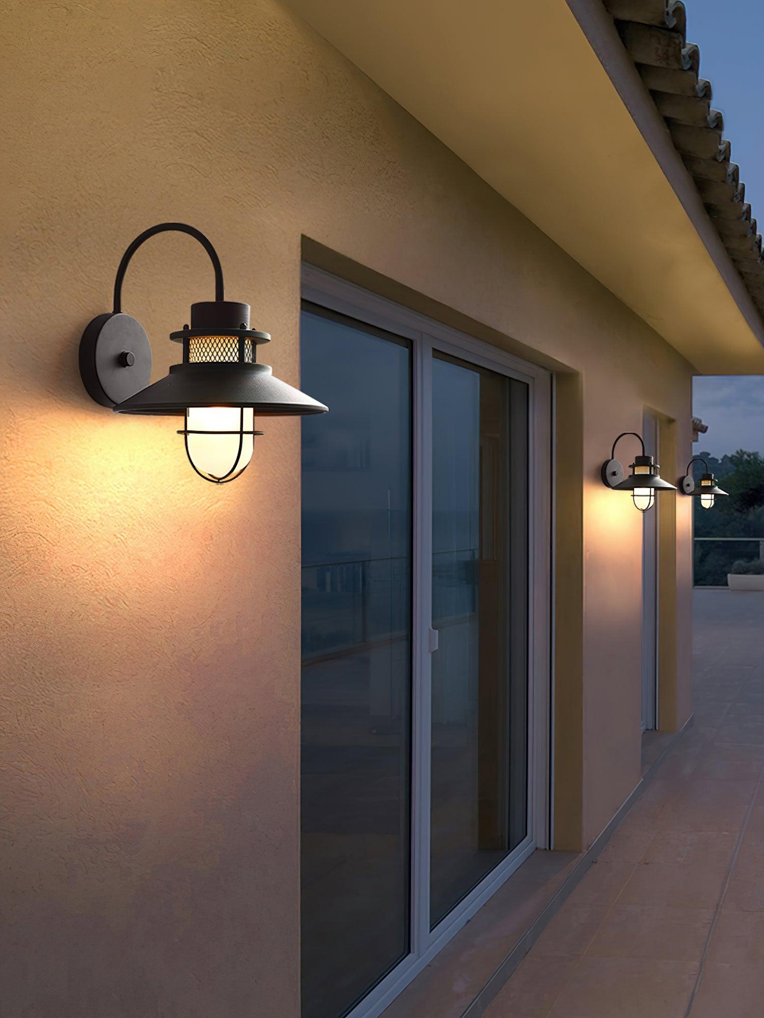 Felix Outdoor Wall Lamp Industrial Garden Light | Metal Glass Design | IP65 Waterproof | E26/E27 LED Edison Compatible