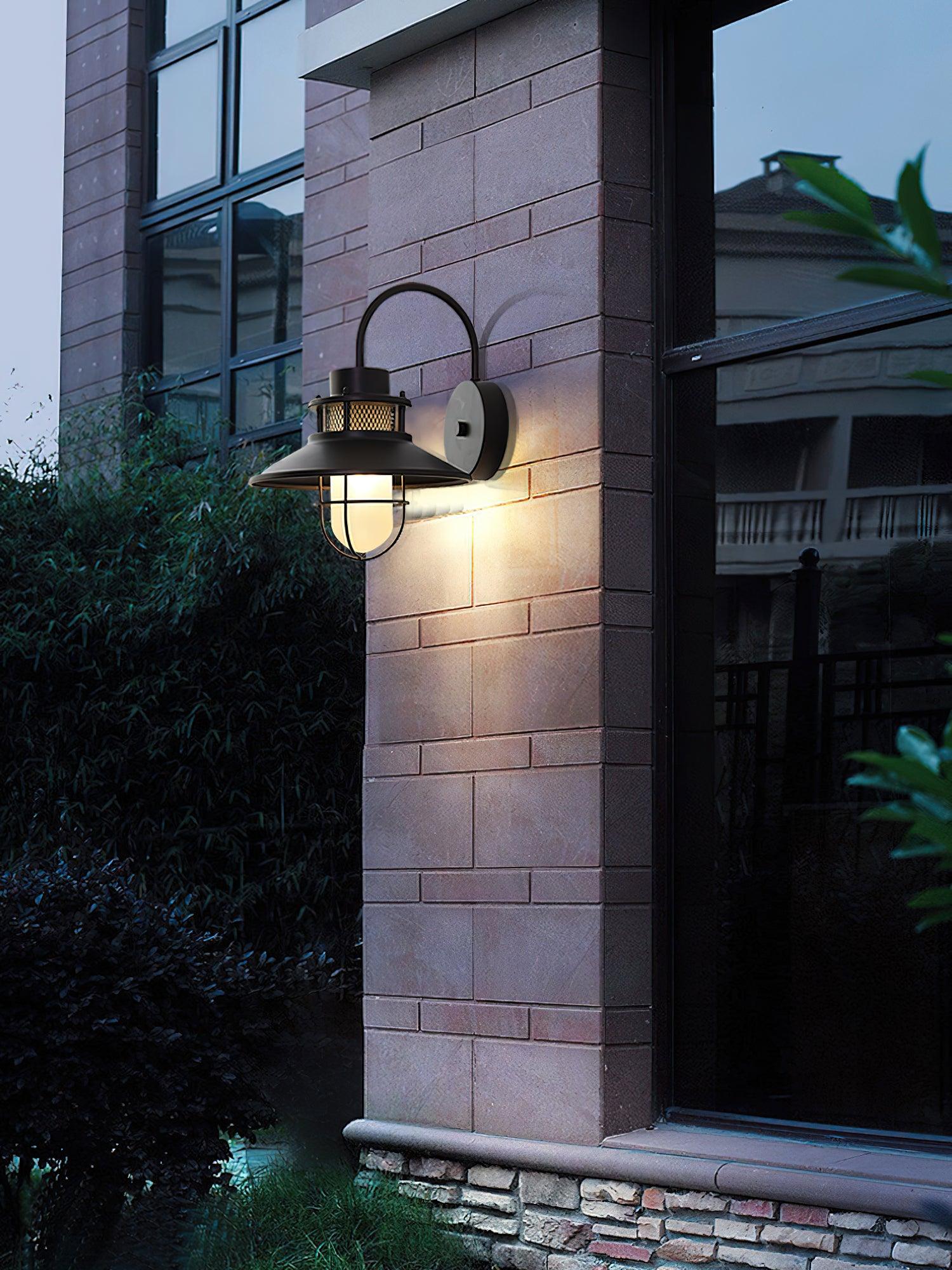 Felix Outdoor Wall Lamp Industrial Garden Light | Metal Glass Design | IP65 Waterproof | E26/E27 LED Edison Compatible
