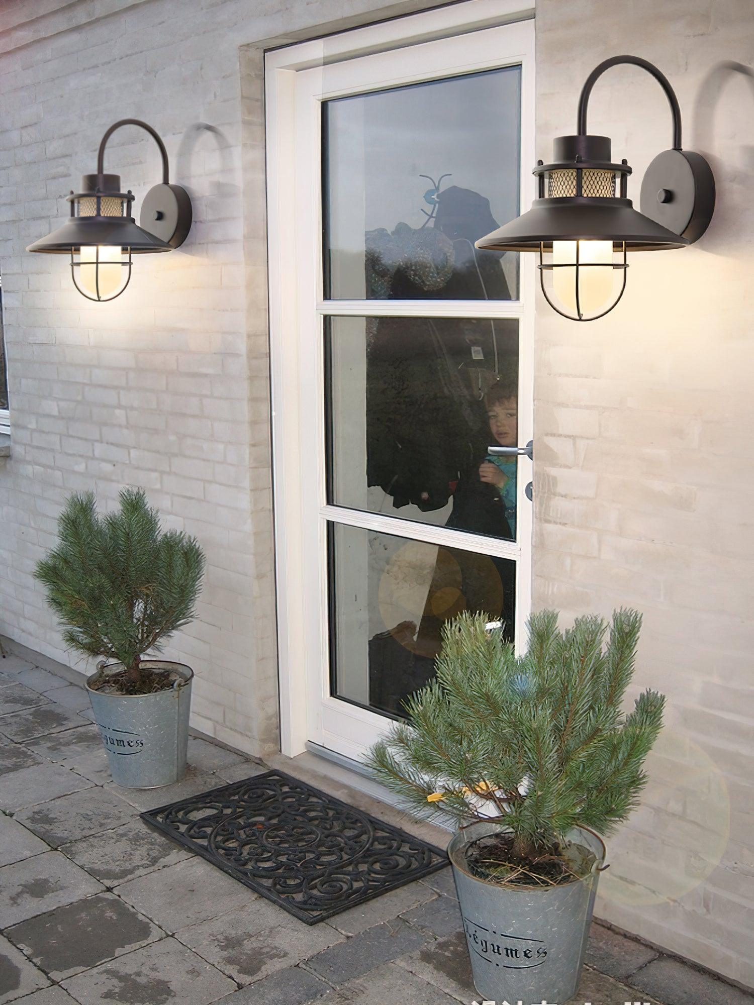Felix Outdoor Wall Lamp Industrial Garden Light | Metal Glass Design | IP65 Waterproof | E26/E27 LED Edison Compatible