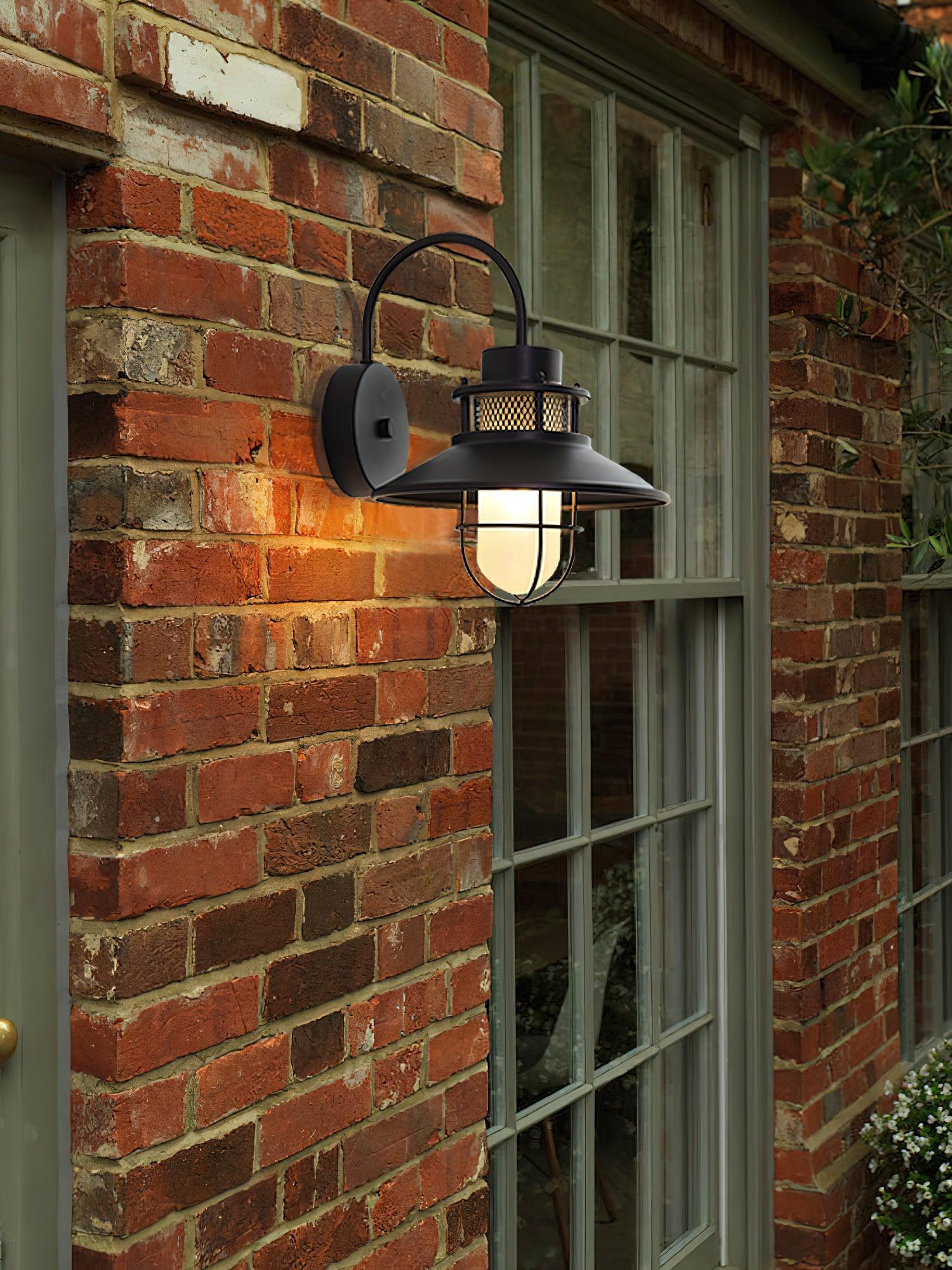 Felix Outdoor Wall Lamp Industrial Garden Light | Metal Glass Design | IP65 Waterproof | E26/E27 LED Edison Compatible