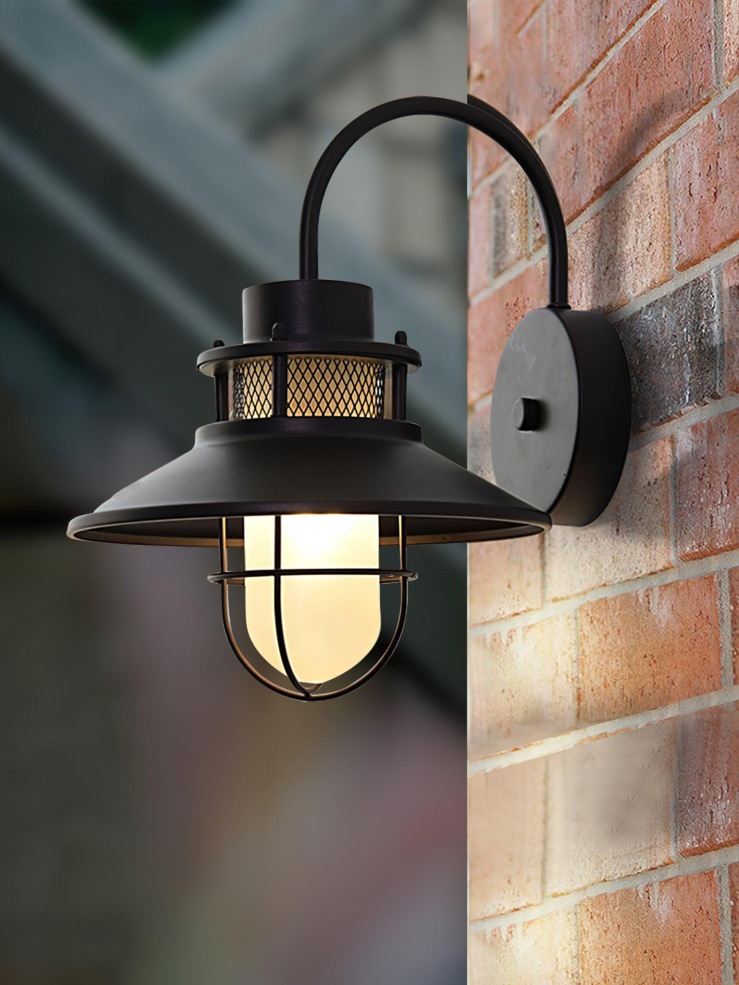 Felix Outdoor Wall Lamp Industrial Garden Light | Metal Glass Design | IP65 Waterproof | E26/E27 LED Edison Compatible