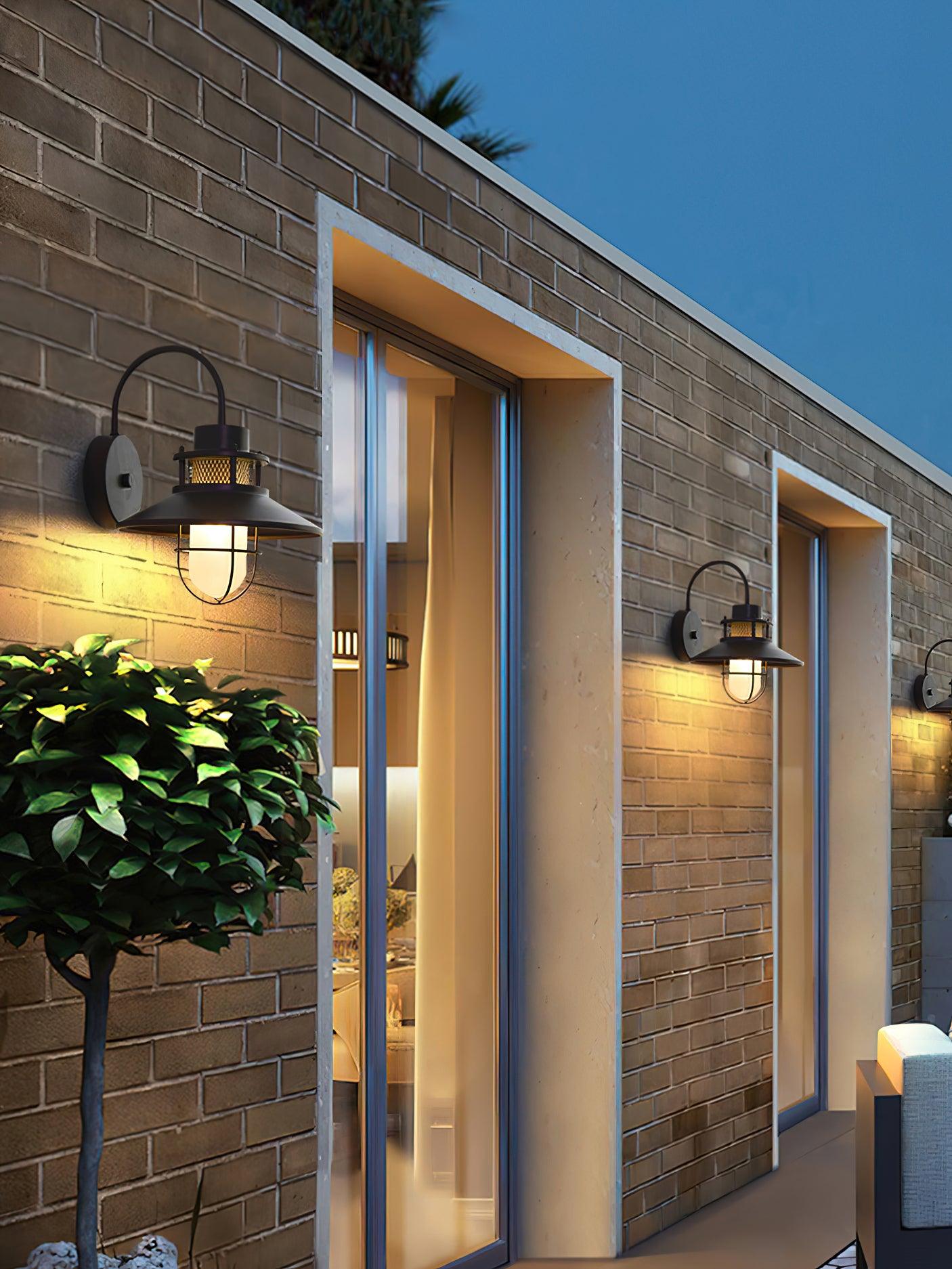 Felix Outdoor Wall Lamp Industrial Garden Light | Metal Glass Design | IP65 Waterproof | E26/E27 LED Edison Compatible