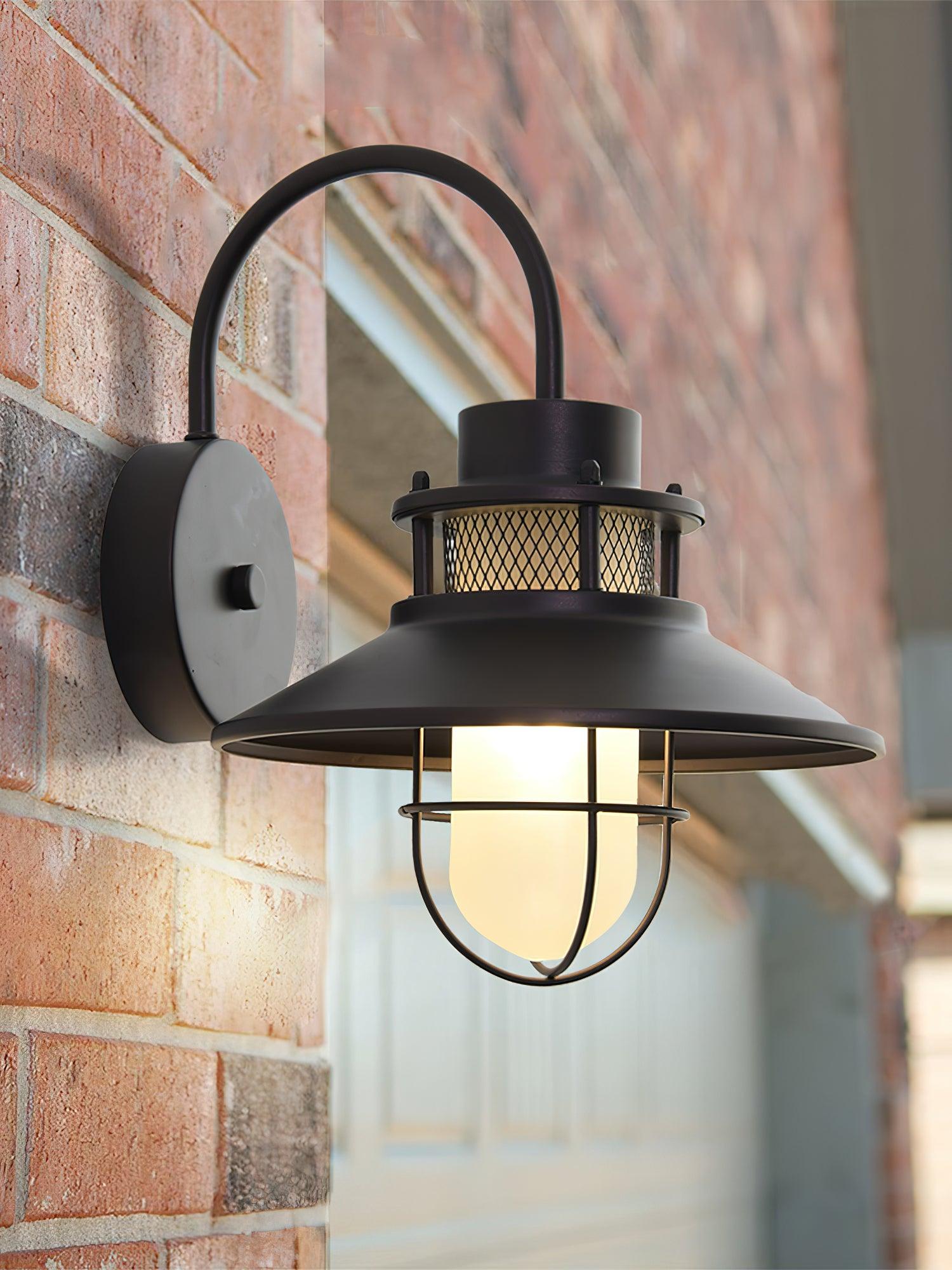 Felix Outdoor Wall Lamp Industrial Garden Light | Metal Glass Design | IP65 Waterproof | E26/E27 LED Edison Compatible