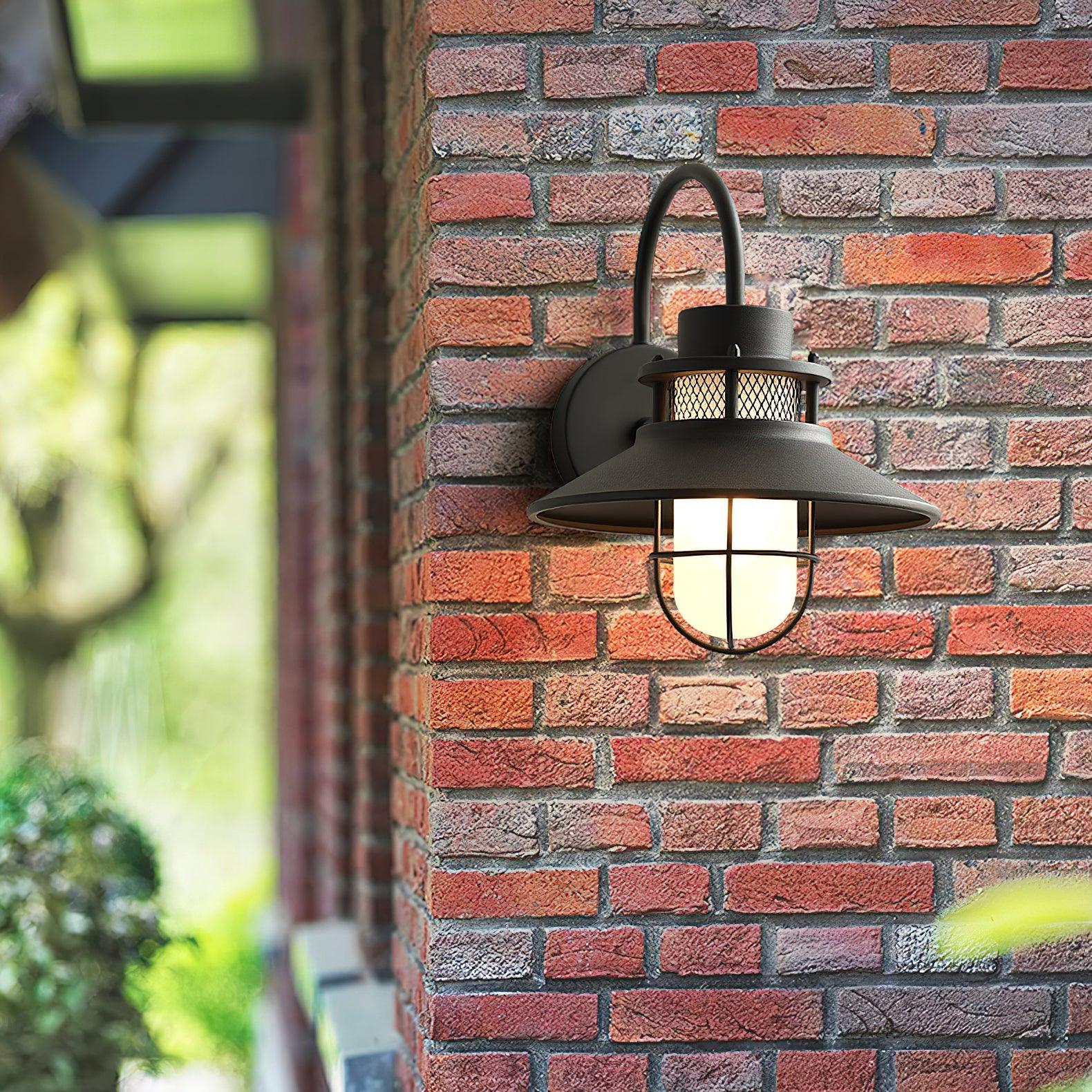 Felix Outdoor Wall Lamp Industrial Garden Light | Metal Glass Design | IP65 Waterproof | E26/E27 LED Edison Compatible