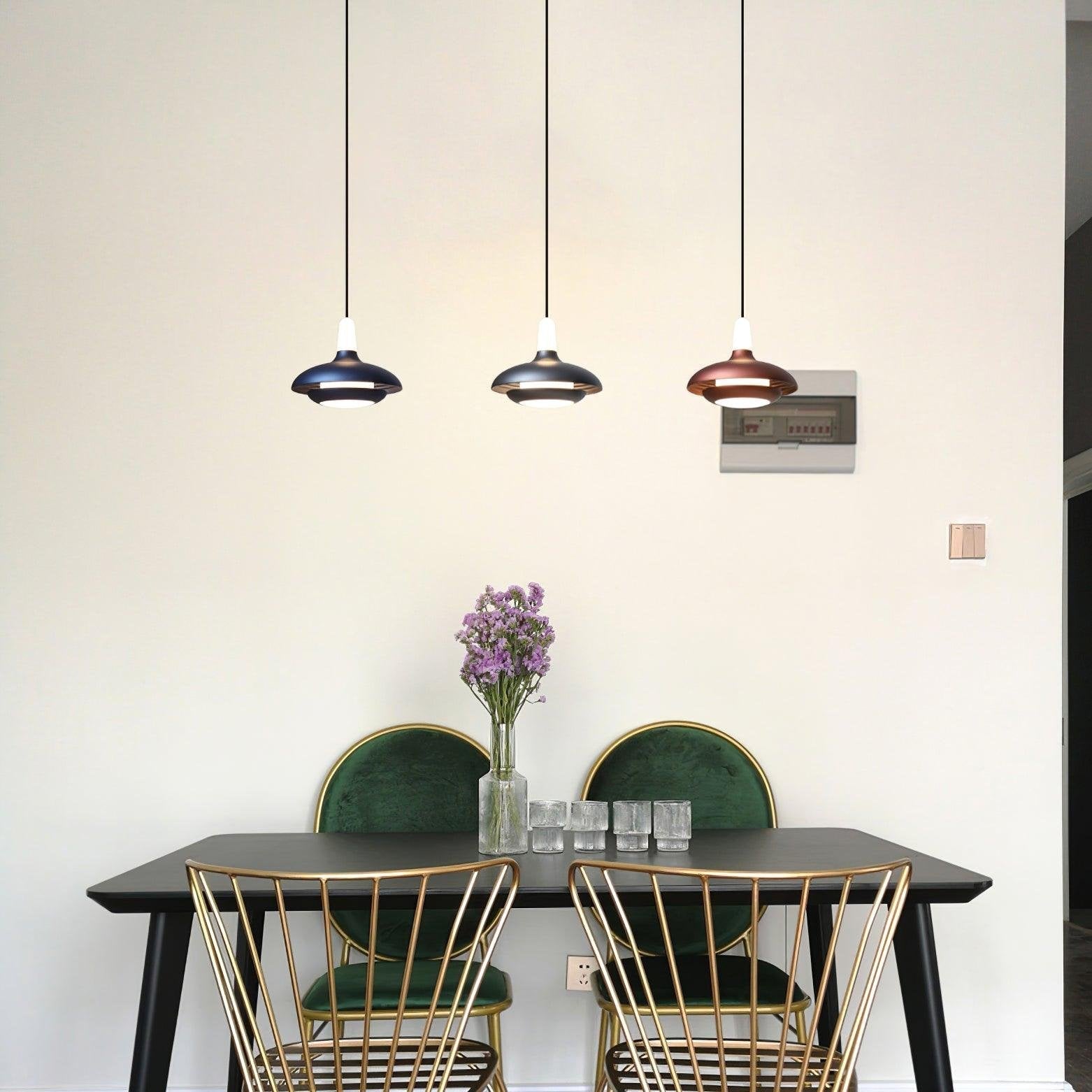 Fiji Pendant Lamp | Aluminum LED Pendant | Warm, Neutral & Cool Light | Modern Tropical Interior Lighting | 18x14cm
