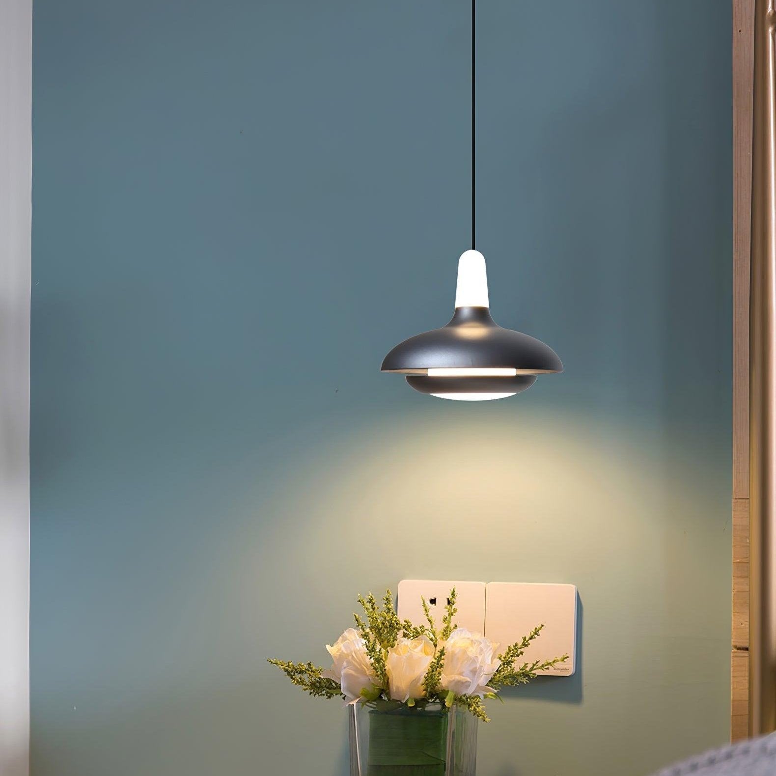 Fiji Pendant Lamp | Aluminum LED Pendant | Warm, Neutral & Cool Light | Modern Tropical Interior Lighting | 18x14cm