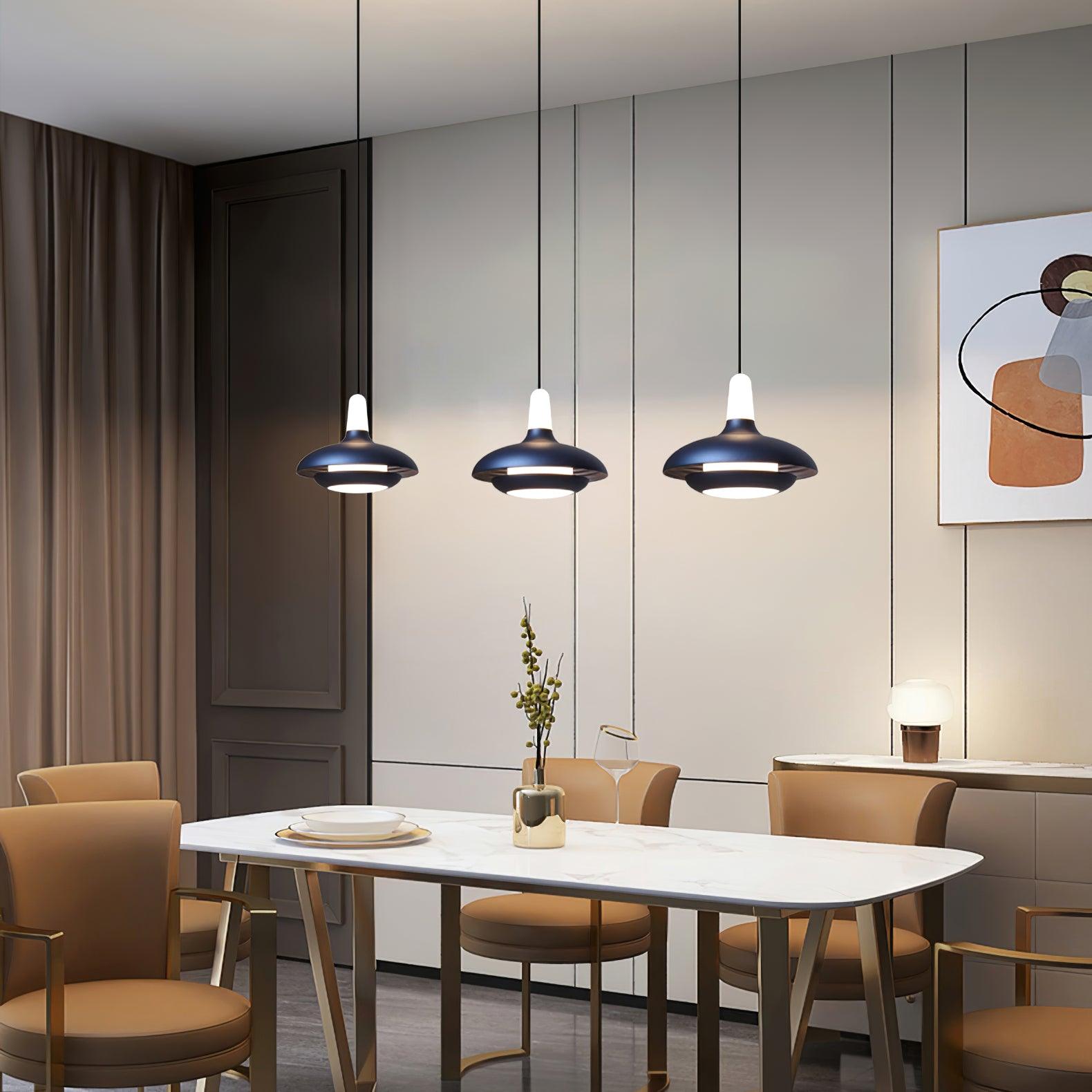 Fiji Pendant Lamp | Aluminum LED Pendant | Warm, Neutral & Cool Light | Modern Tropical Interior Lighting | 18x14cm