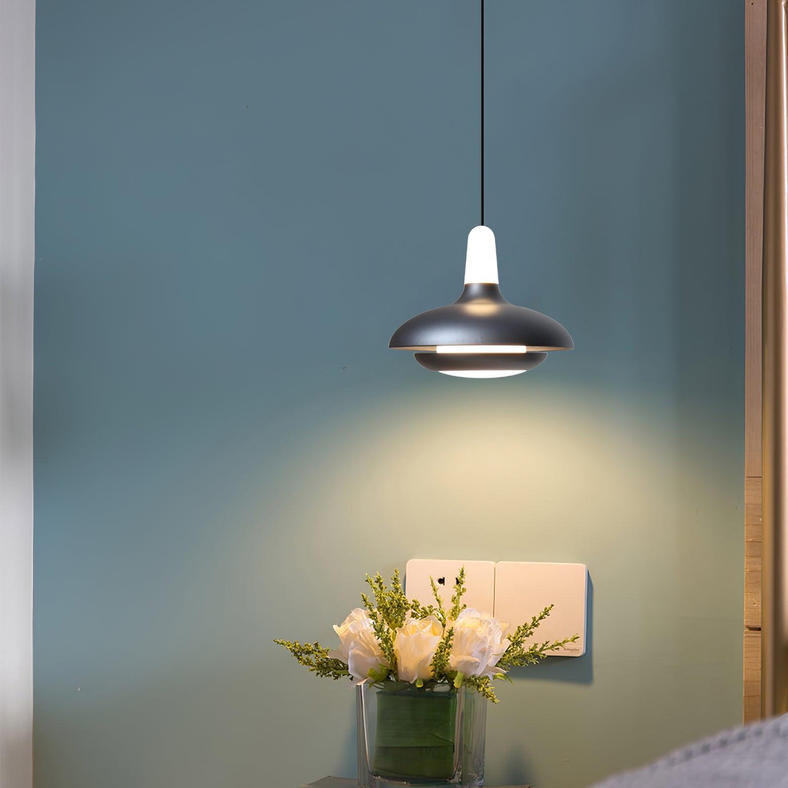 Fiji Pendant Lamp | Aluminum LED Pendant | Warm, Neutral & Cool Light | Modern Tropical Interior Lighting | 18x14cm