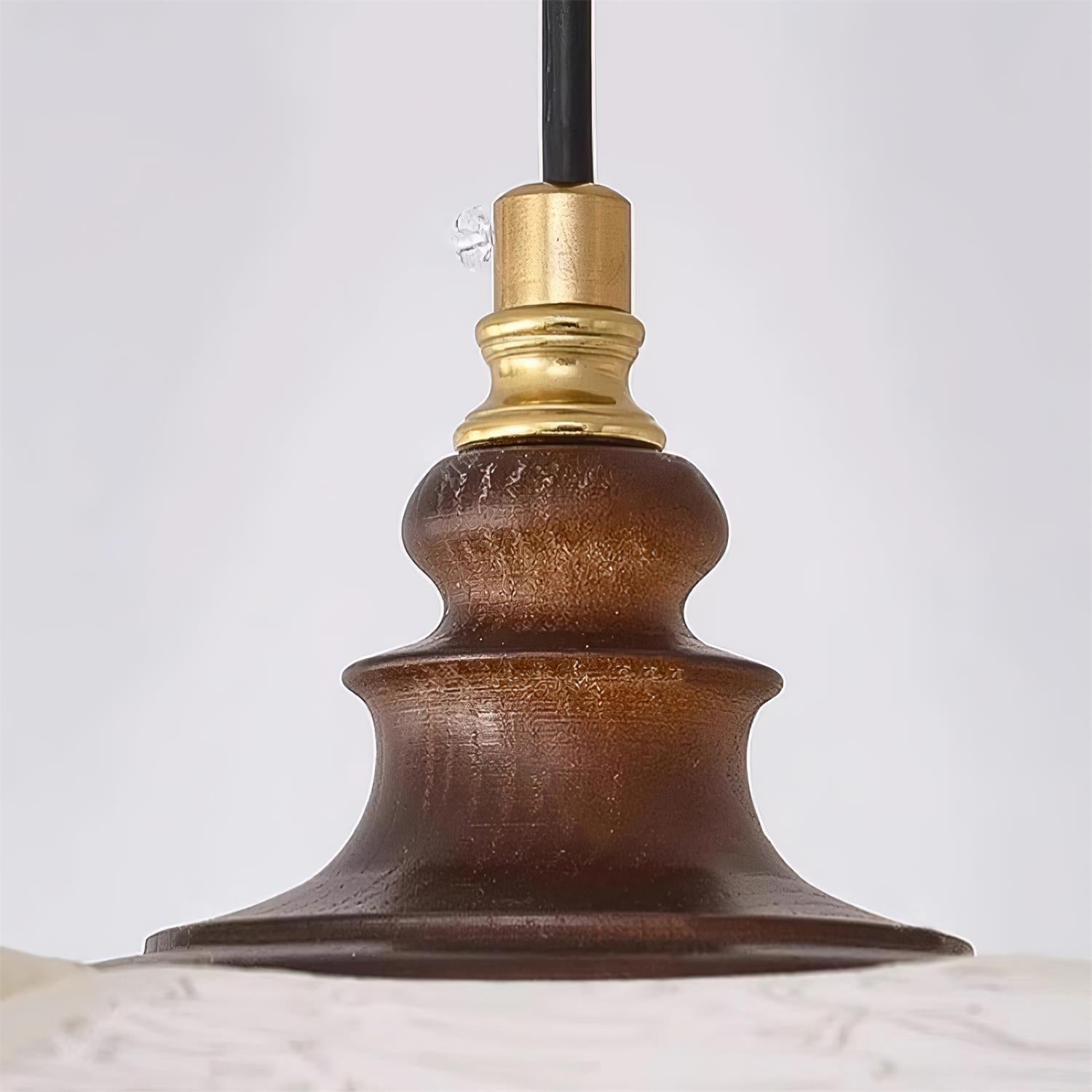 Floral Pendant Lamp Modern Fabric & Wood Ceiling Light | Soft Ambient Glow | E26 E27 Socket | Living Room & Dining Lighting